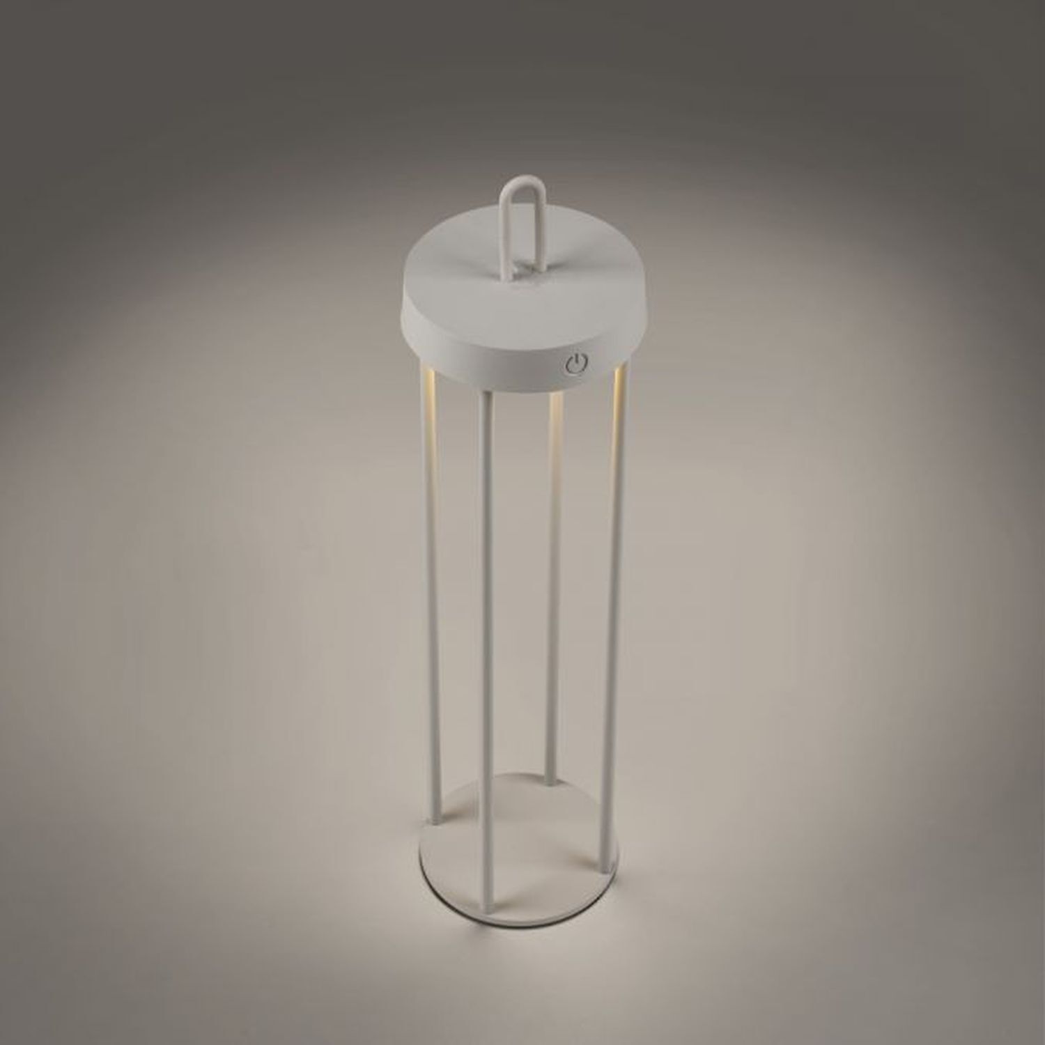 Lampe de table LED rechargeable métal dimmable IP44 2700 K Greige