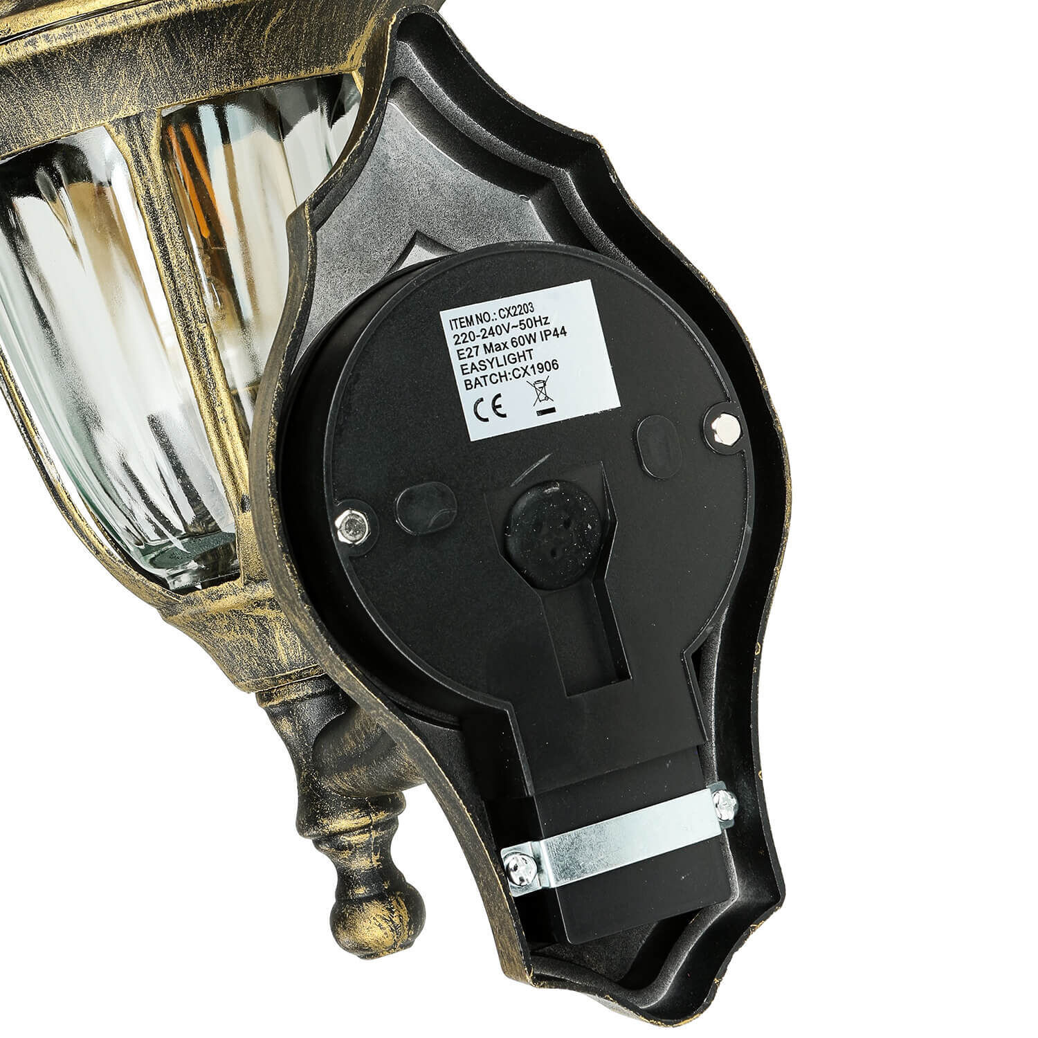 Lampe d'extérieur avec détecteur de mouvement Or antique mur MILANO Lampe d'extérieur avec détecteur de mouvement Or antique mur MILANO