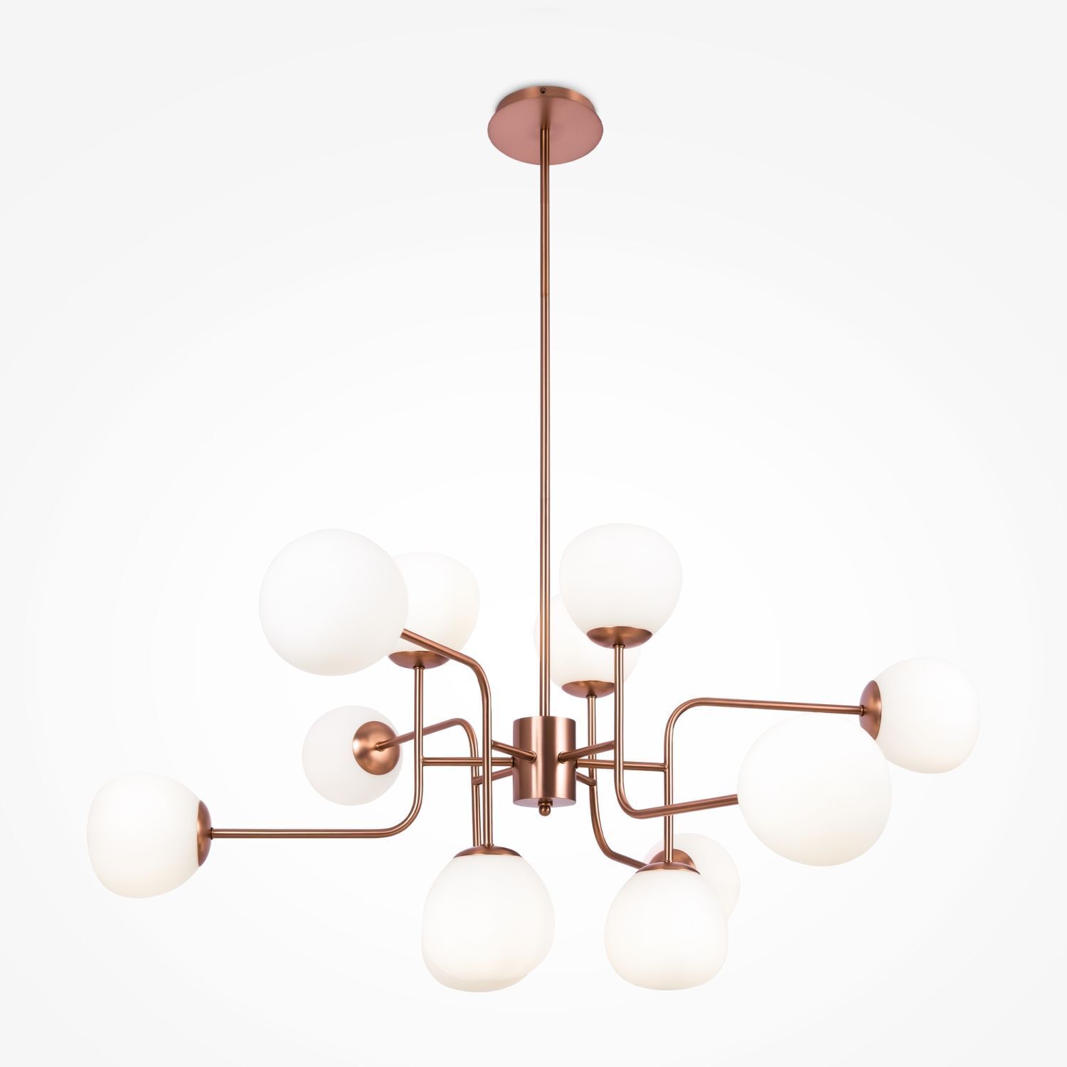 Suspension métal verre H : max. 140 cm E14 Moderne