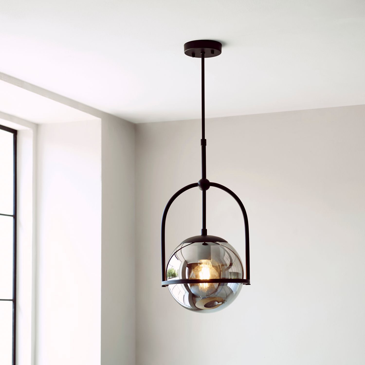 Plafonnier Boule Abat-jour rond Ø 27,5 cm réglable en hauteur
