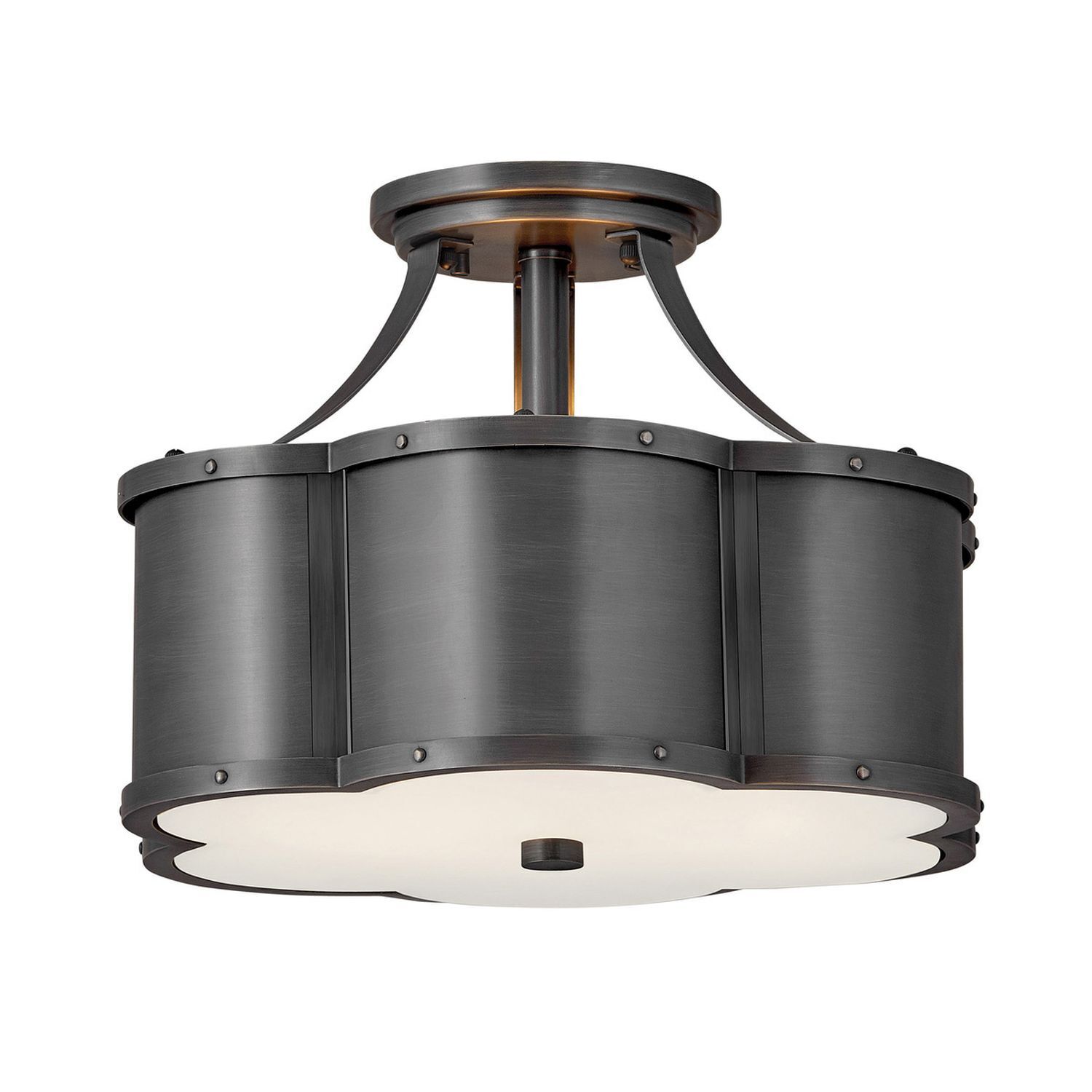 Lampe de plafonnier métal E27 en laiton noir XENIA