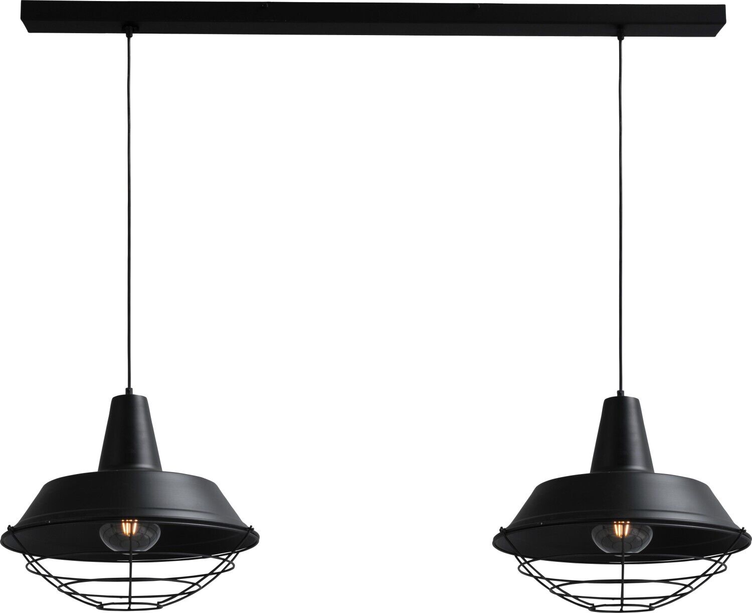 Lampe à suspendre industrielle noire Ø45cm E27 Grille décorative