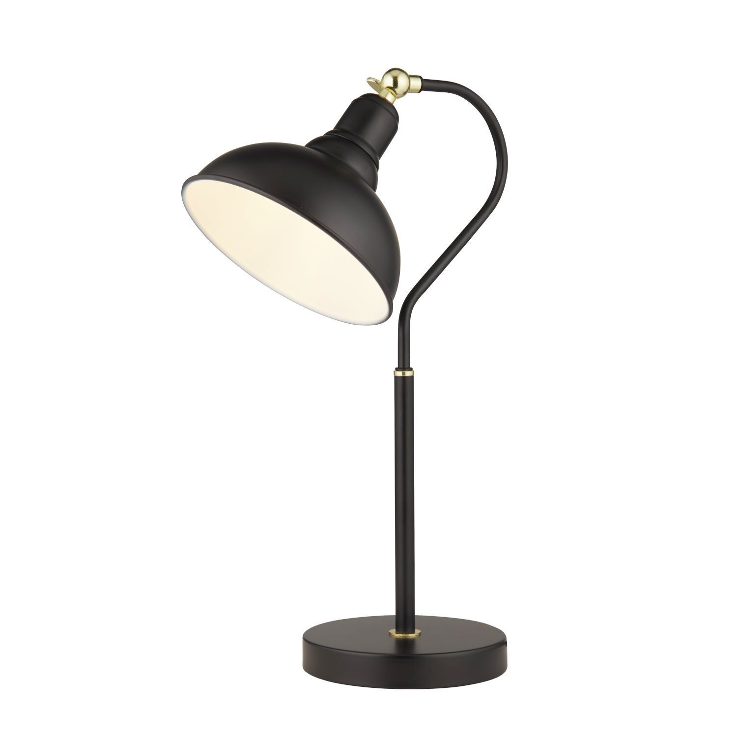 Lampe de bureau E14 48 cm noir réglable métal