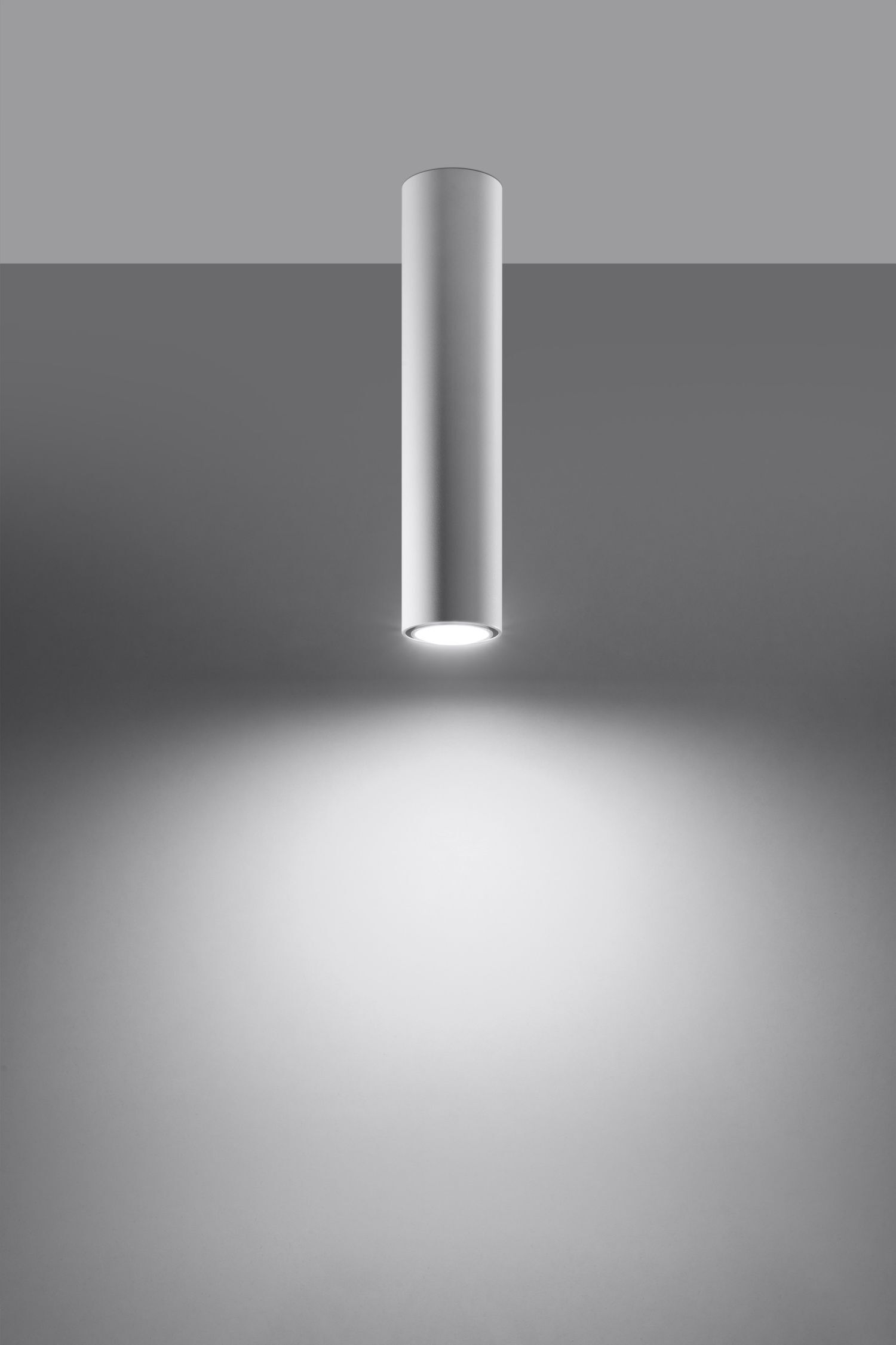Spot Plafonnier Blanc 40 cm de haut Ø 6 cm Métal Moderne
