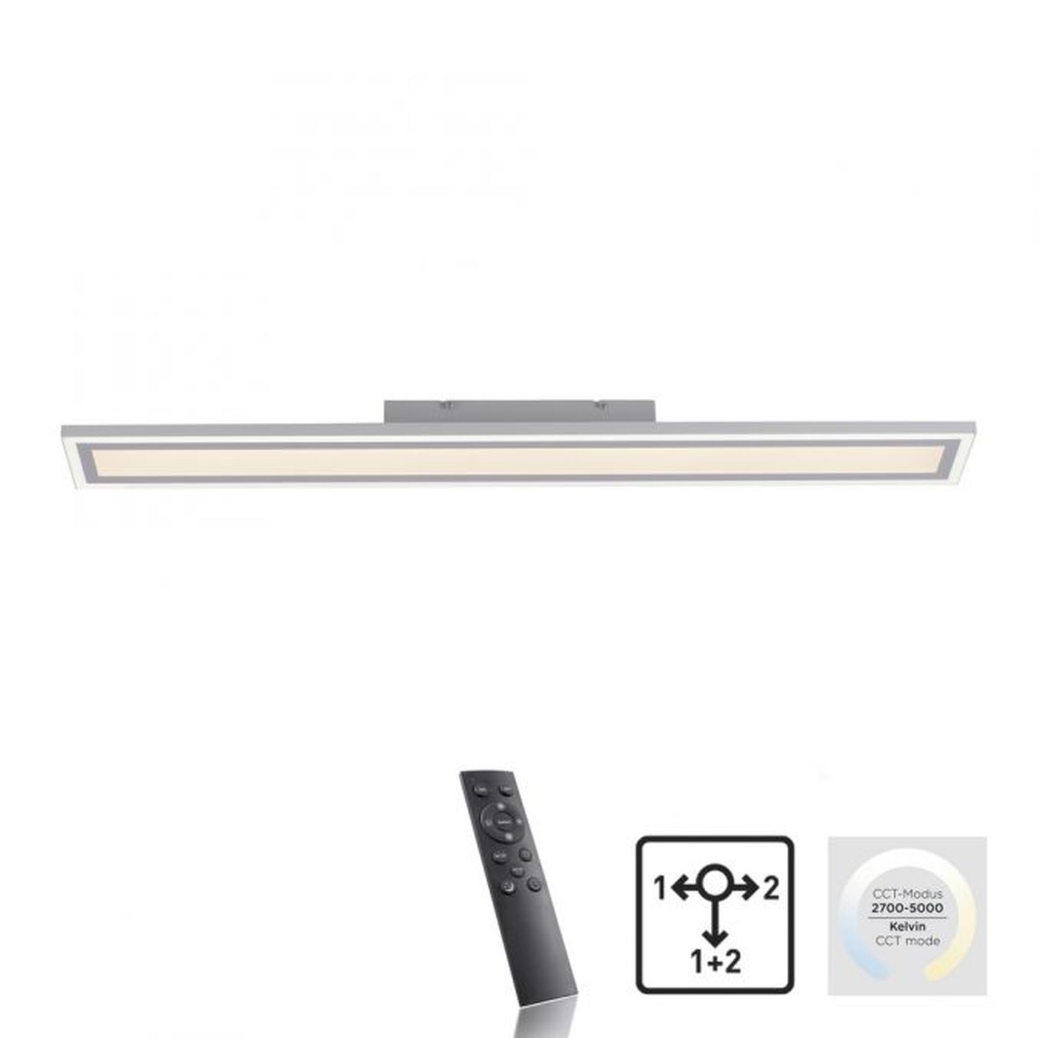 Lampe de plafonnier LED Télécommande dimmable 2000 lm L:100 cm