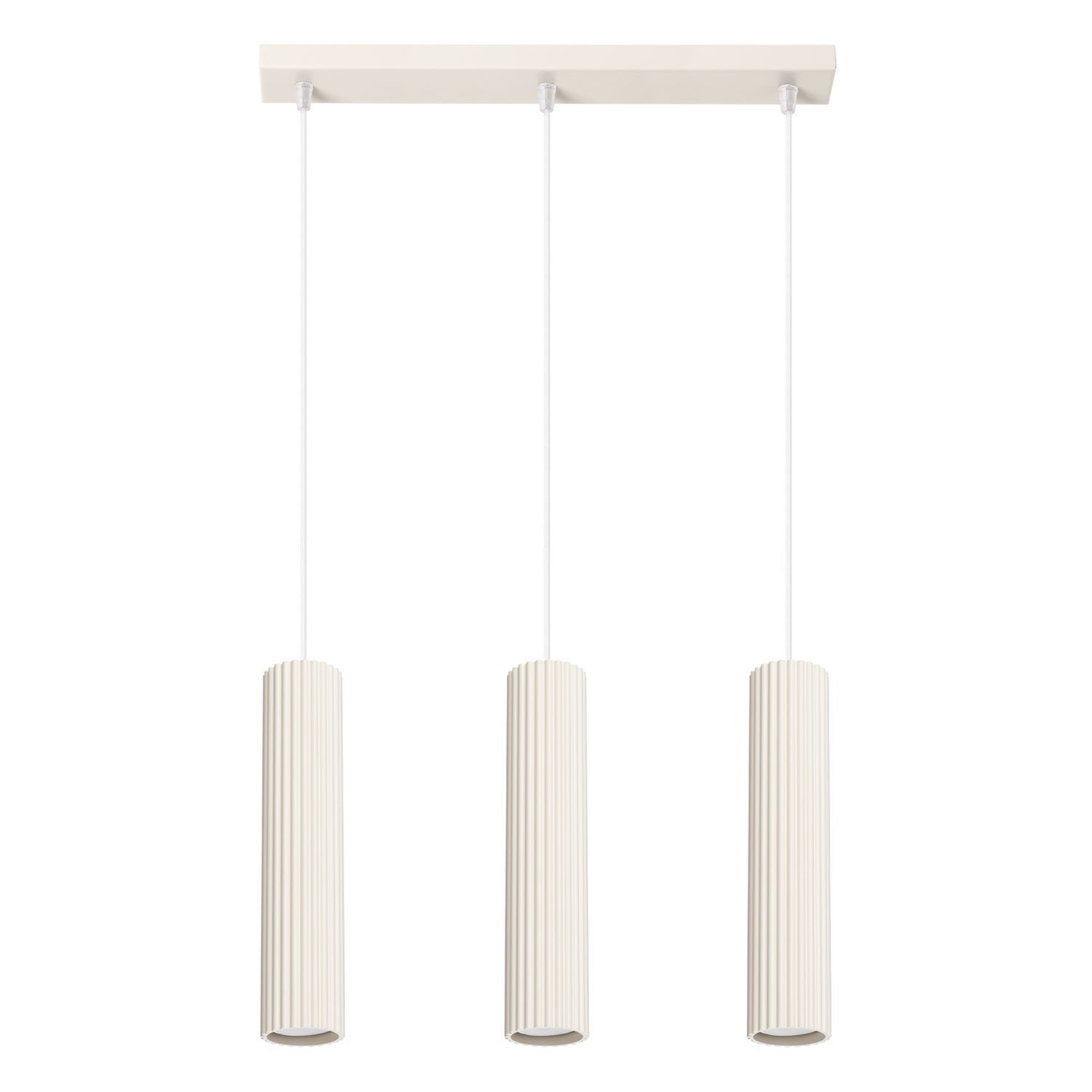 Suspension à 3 flammes GU10 L : 45 cm en Crème Moderne