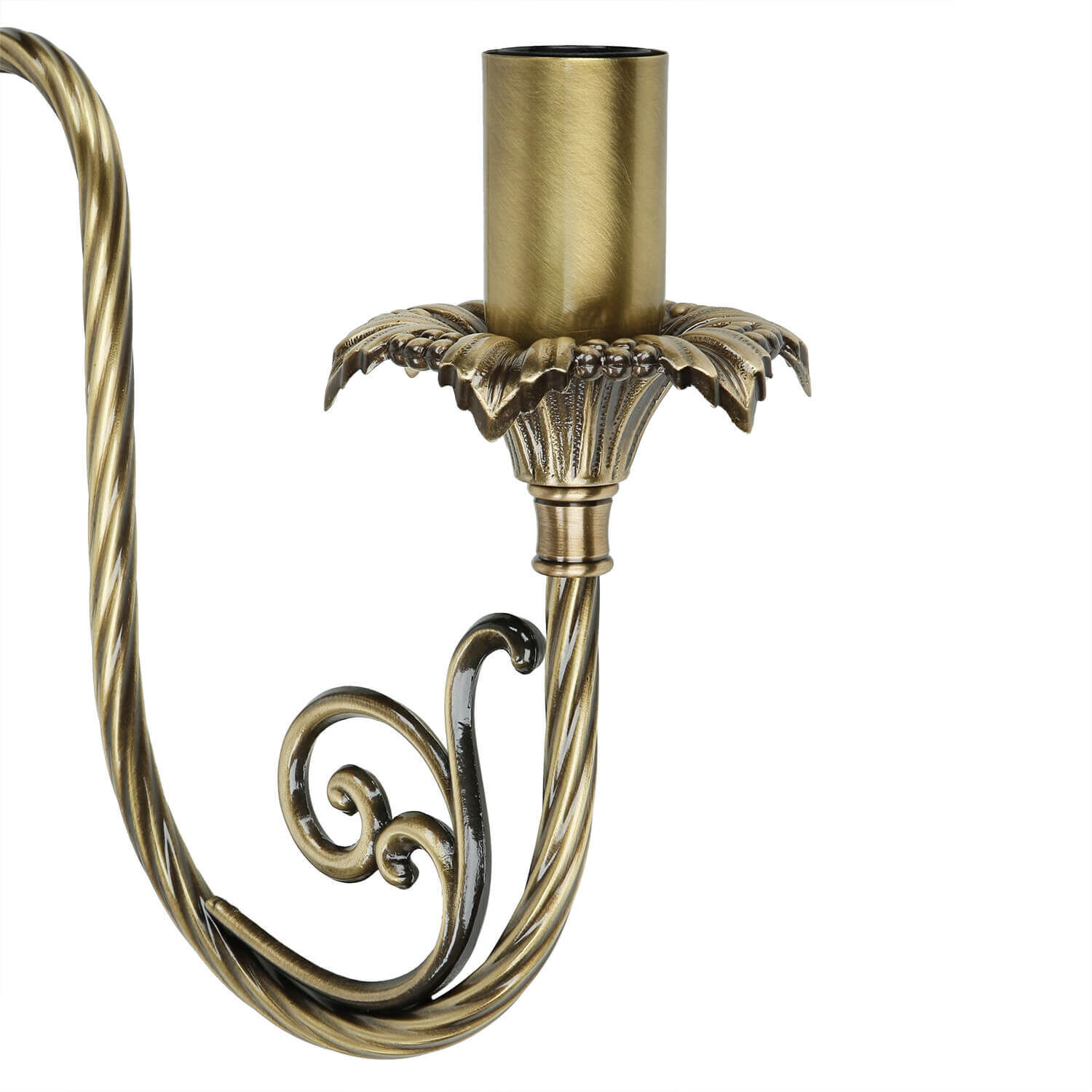 Premium Hängeleuchte Ø84cm 12-Flmg Bronze, Rauchrohr, Kerze, Lampe