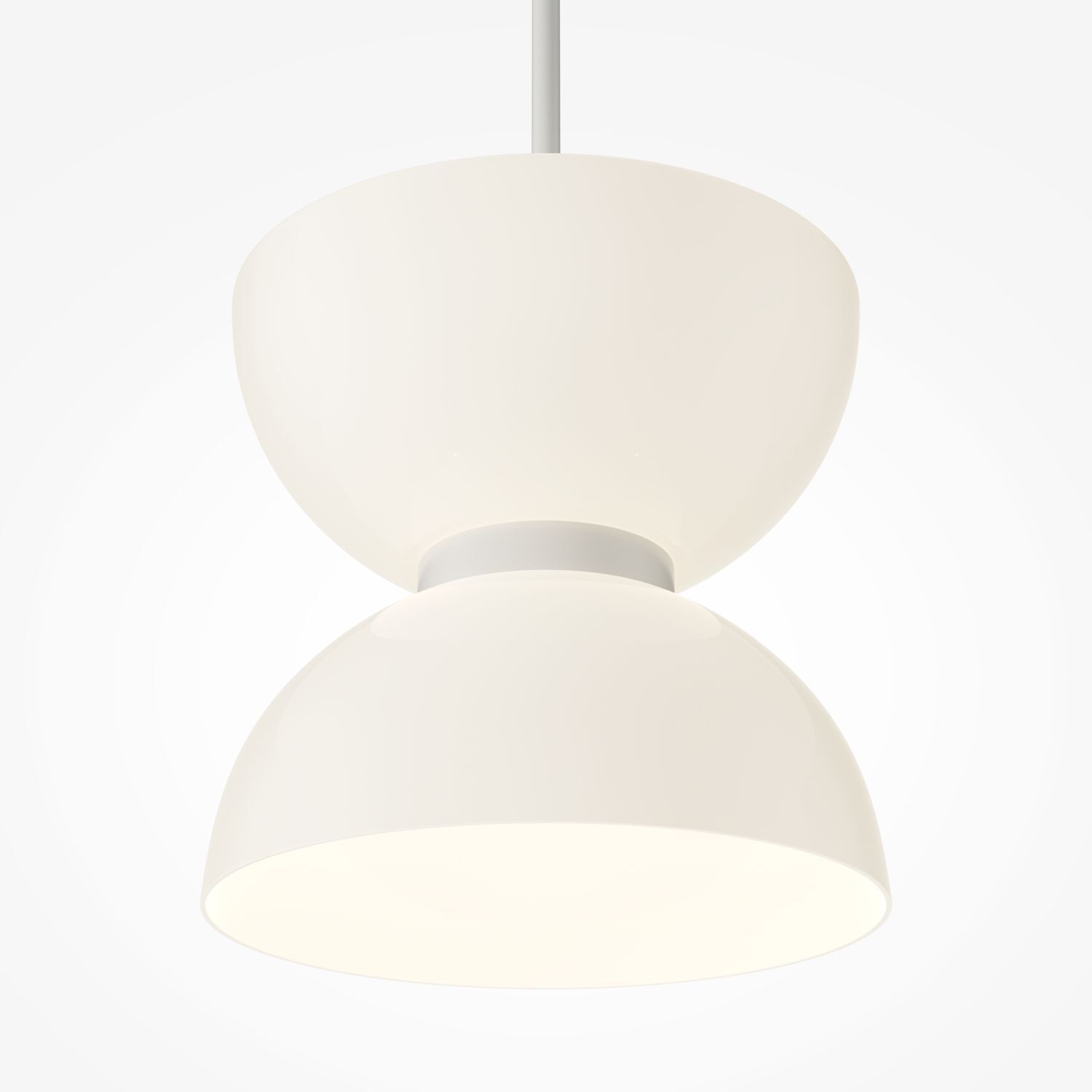 Lampe à suspendre LED métal verre D : 22 cm H : max. 350 cm Blanc