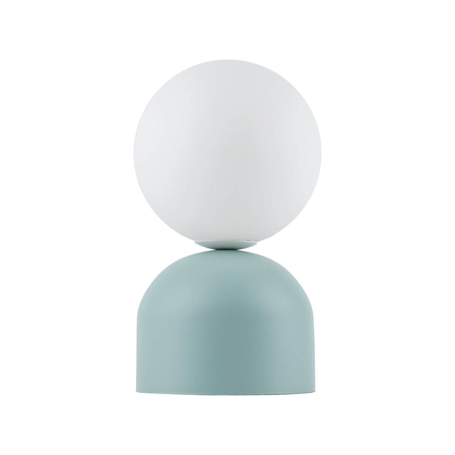 Lampe de table verre métal H : 21 cm Ø 12 cm petit blanc menthe G9 Sphäre, Lampe