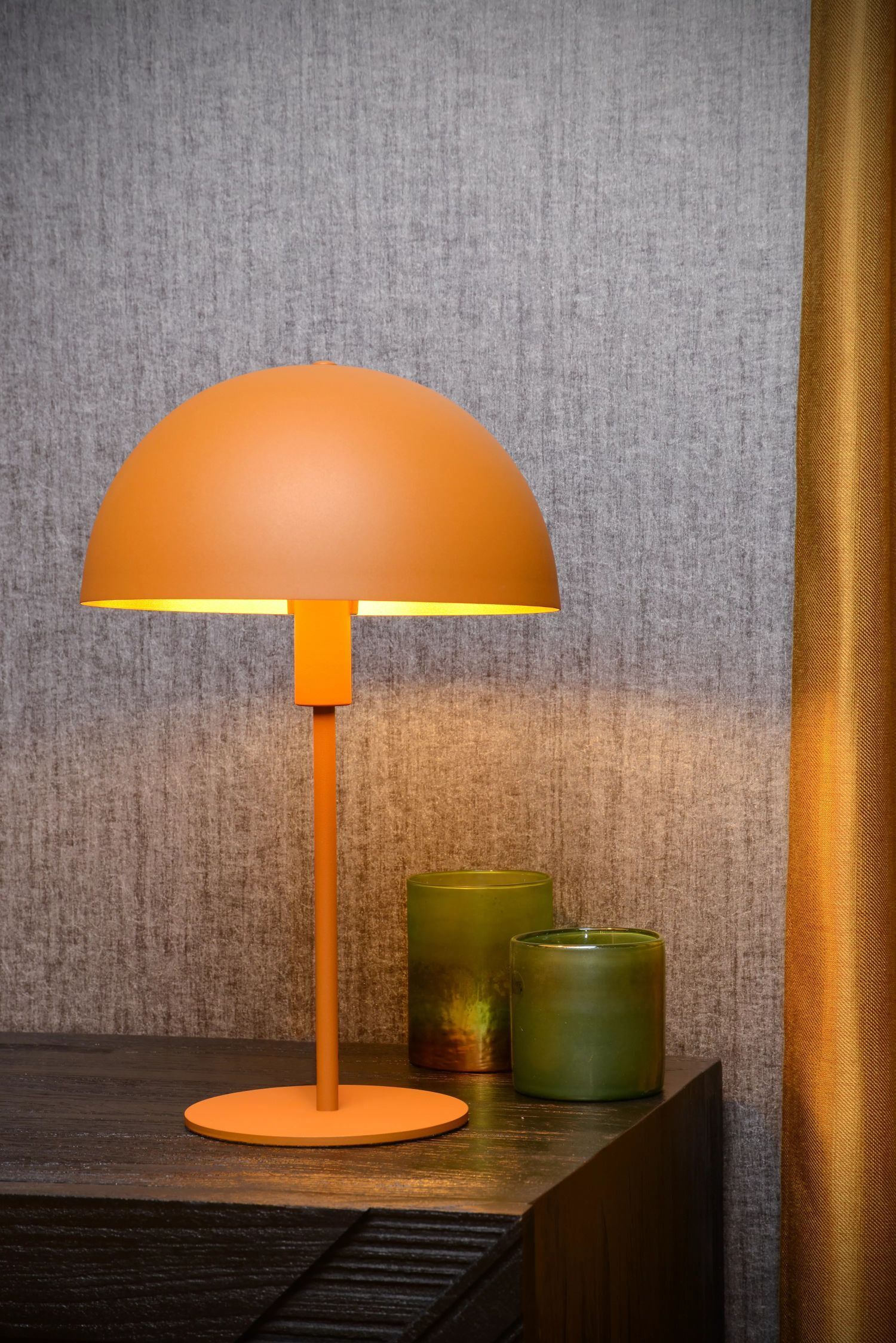 Gelbe Tischleuchte Metall indirekt E14 40 cm Industrie Lampe
