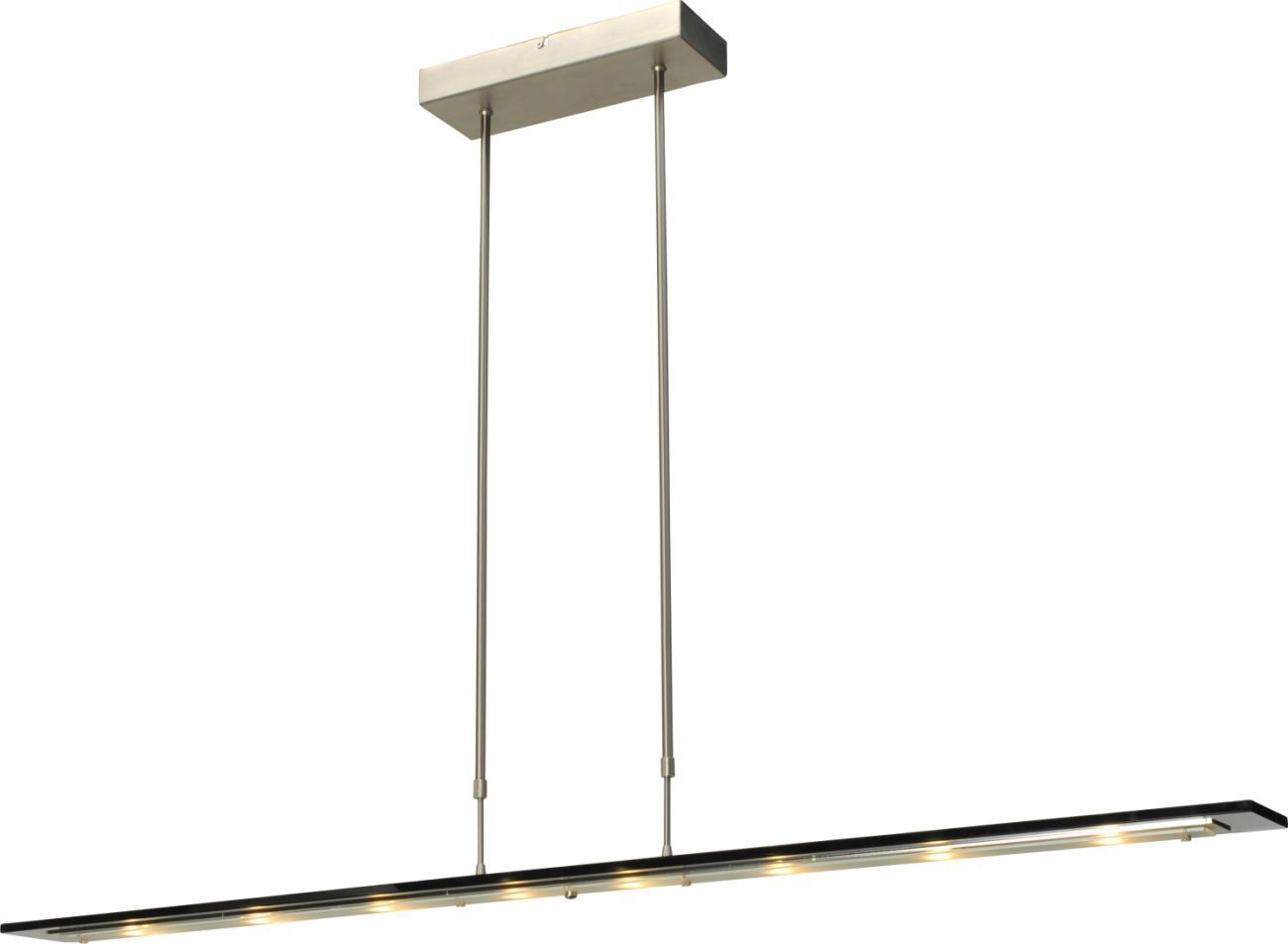 Suspension LED à intensité variable avec abat-jour en verre noir