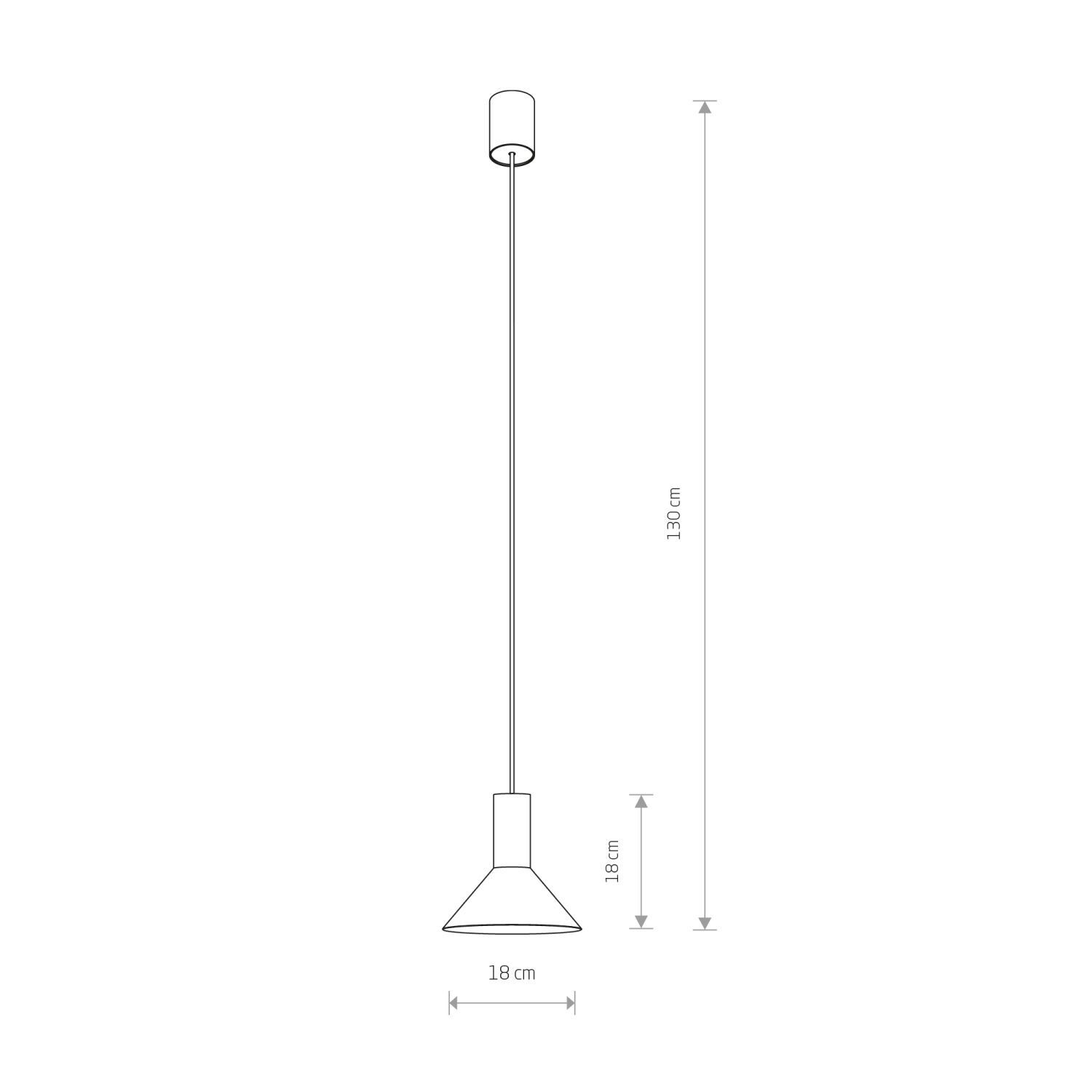 Lampe à suspendre GU10 Ø 18 cm Noir Métal EILWEN