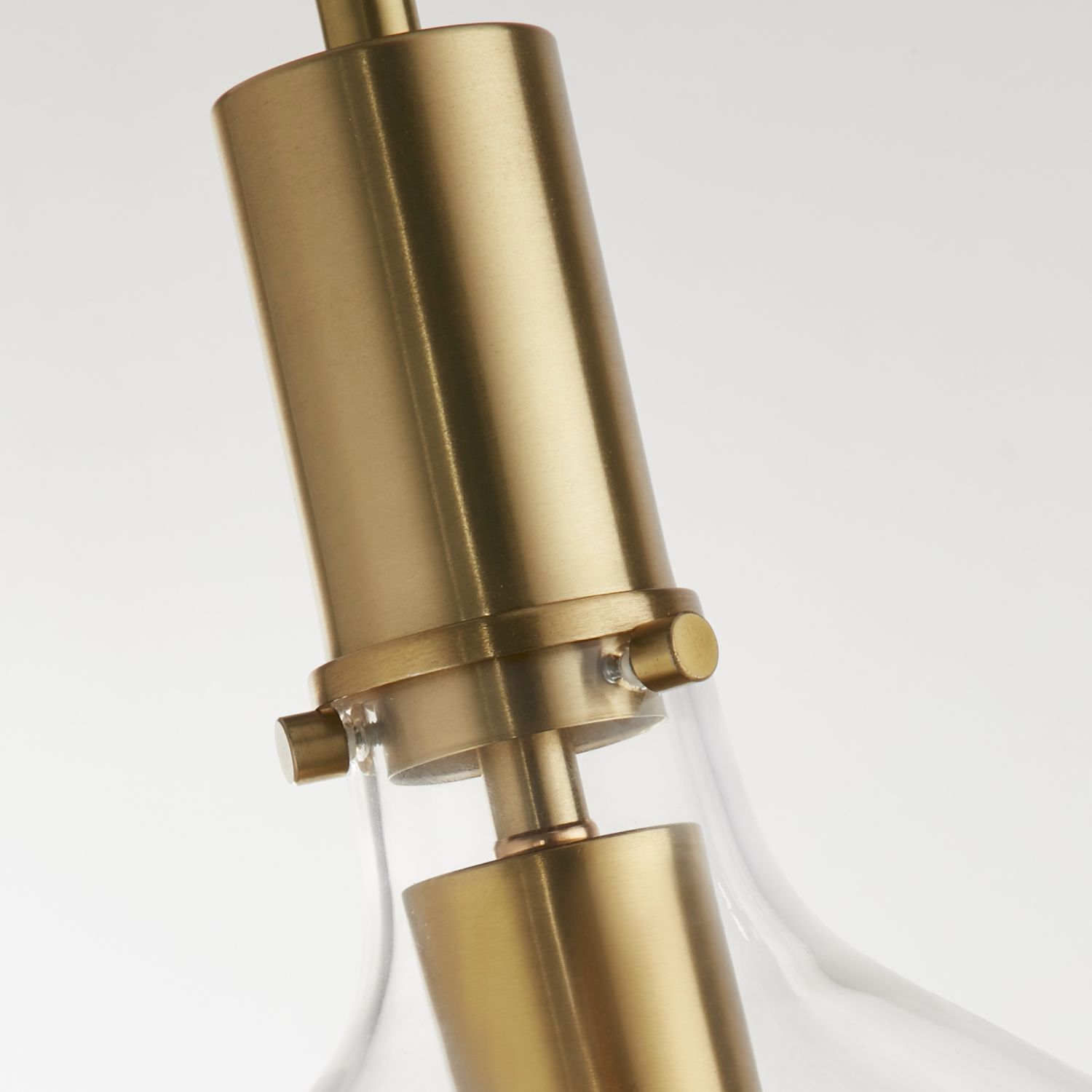 Lampe à suspendre verre métal Ø 25 cm en laiton clair E27 Vintage