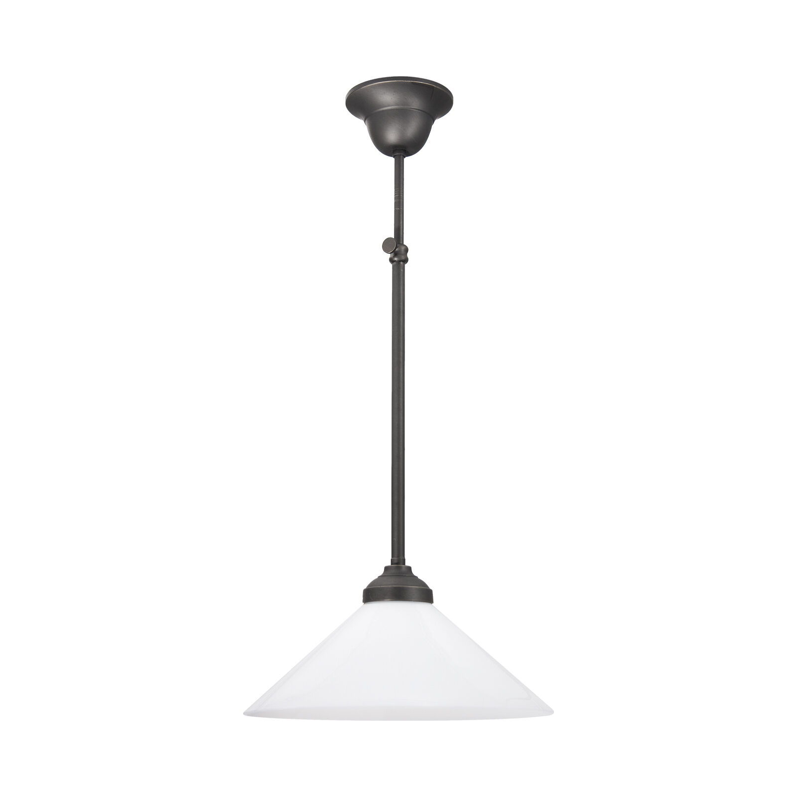 Lampe de plafond laiton verre E27 D : 29 cm réglable en hauteur