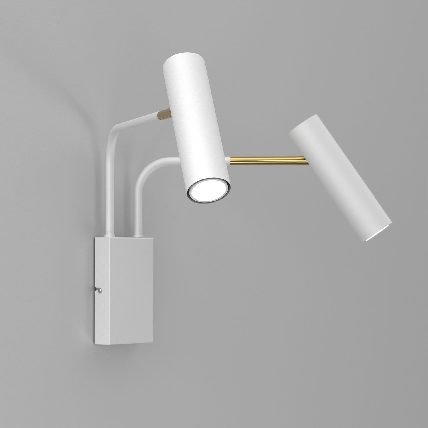Spot mural blanc blanc gris or GU10 L:60 cm flexible