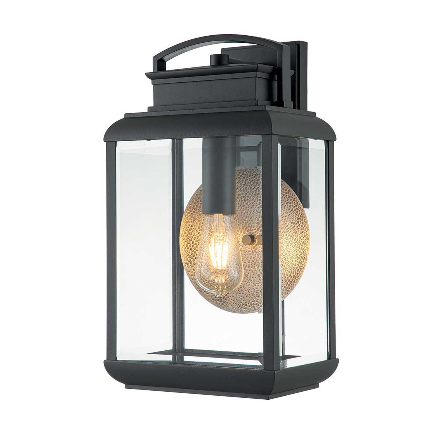 Lampe d'extérieur murale E27 IP44 45,7 cm de haut verre aluminium