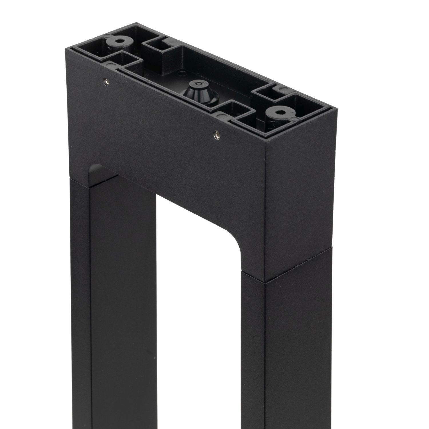 Borne d'éclairage LED métal 60 cm de haut IP54 noir 480 lm