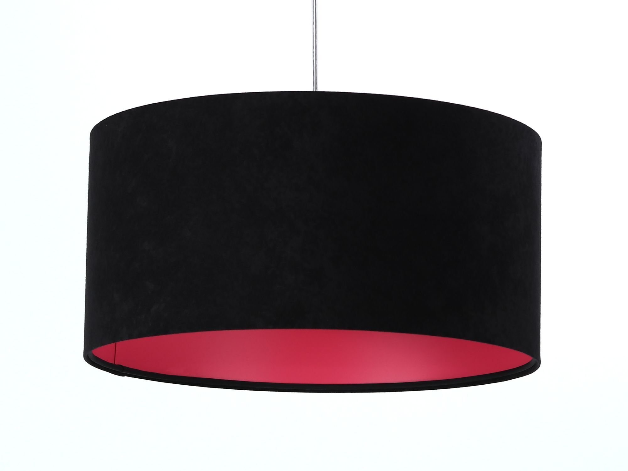 Suspension ronde Blanc Noir Rose Rétro Tissu