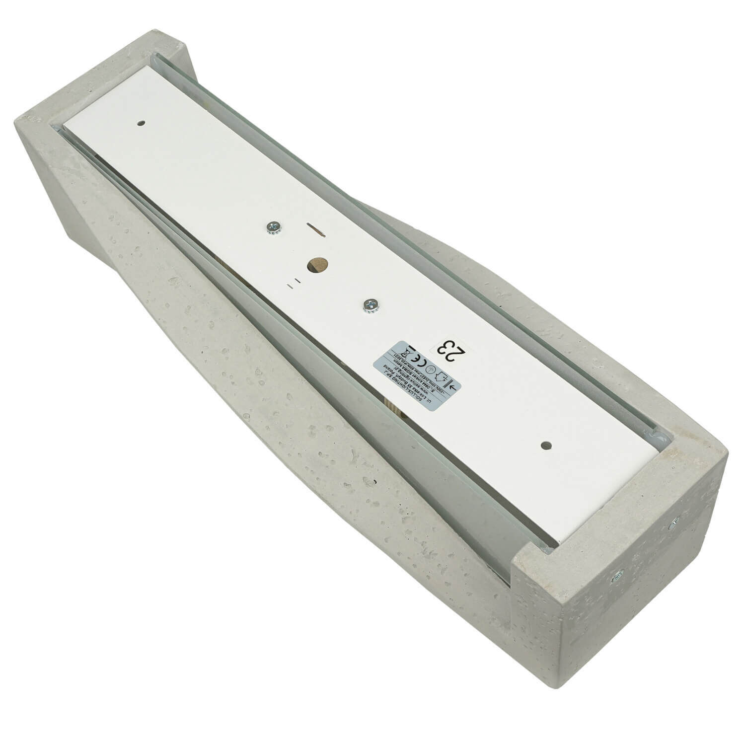 Applique béton SHANEY allongée L:45cm 2x E27 Moderne Keil, Klinge, Rasiermesser, Waffe, Aluminium