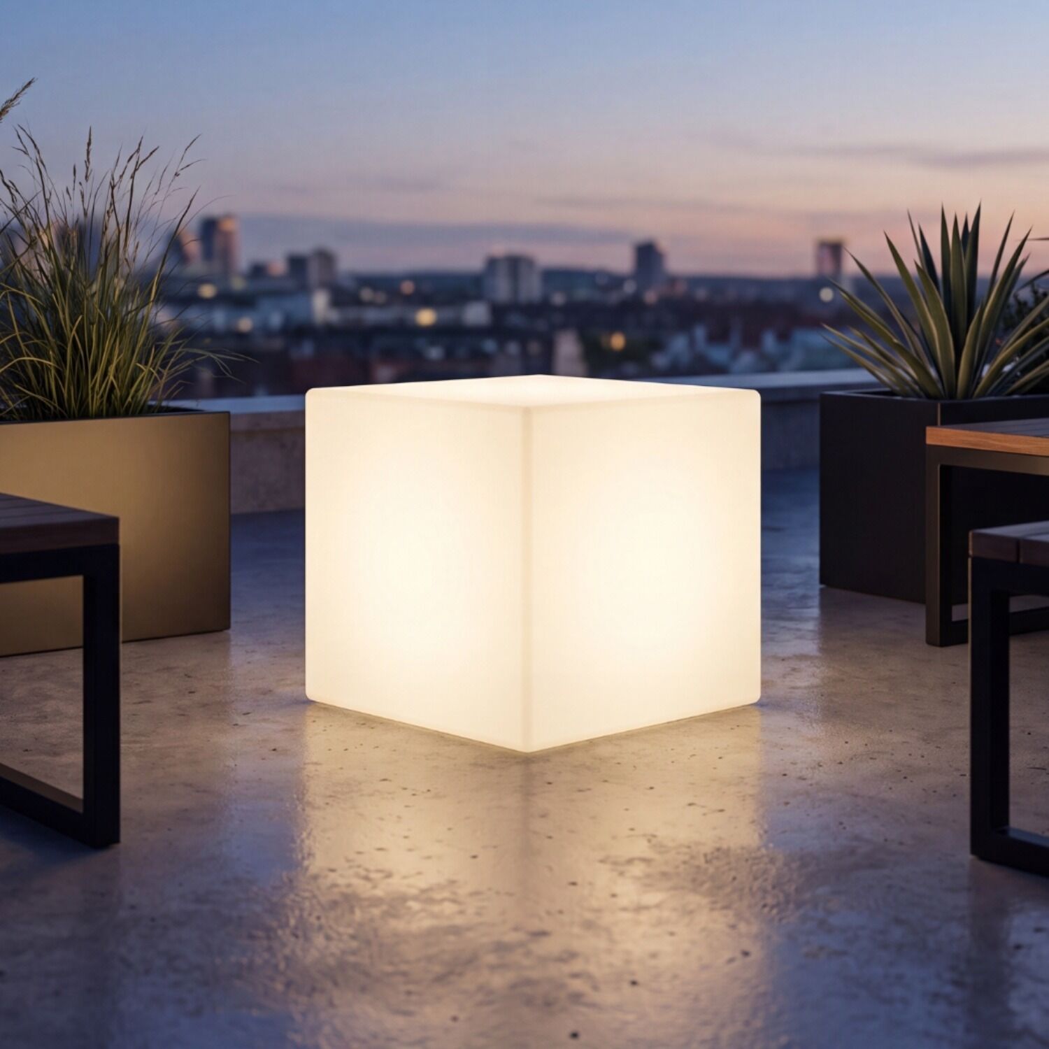 le110921-stehlampe-dekorationsleuchte-wohnzimmer-schlafzimmer-flur-terrasse-garten-balkon-innen-aussen-kunststoff-modern-minimalistisch-ip44-weiss-06 Lichtwürfel, LED-Beleuchtung, Tischlampe, Außenbereich, Moderne Laterne
