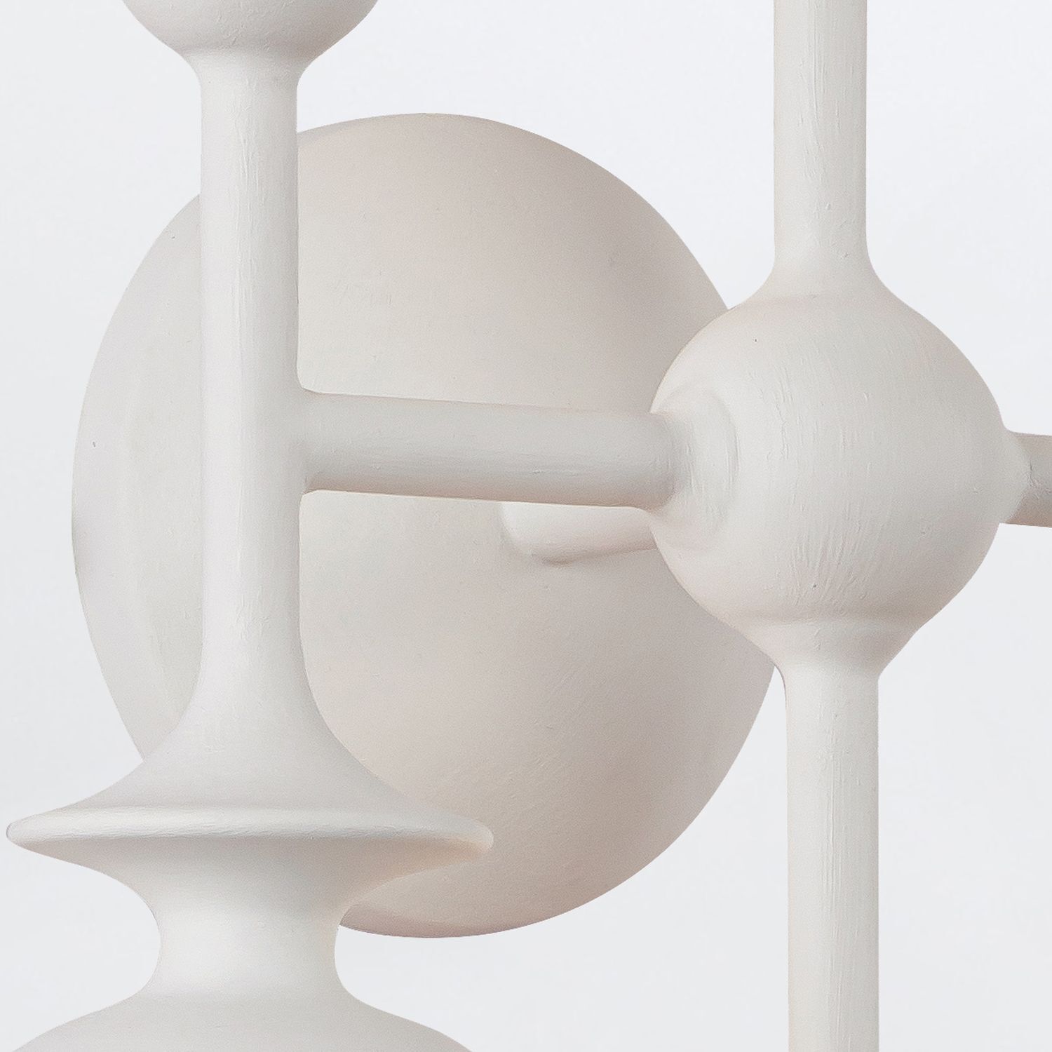 wandleuchte-badezimmer-lampen-metall-lampen-alarun-6x-e14-bis-60w-weiss-antik-dimmbar-stahl-fuer-wohnzimmer-bad-landhaus-le141981-07 abstrakte Skulptur, weiße Skulptur, geometrische Form, moderne Kunst, runde Scheibe