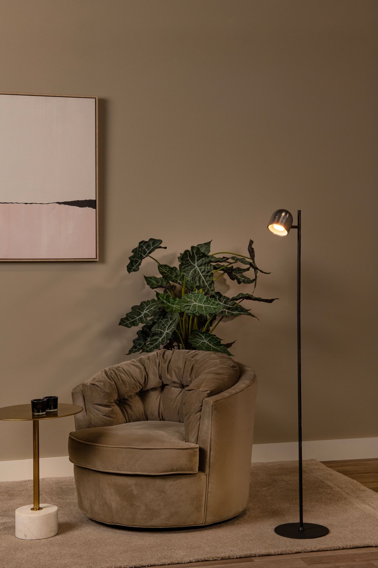 LED Akku Stehleuchte Grau 3000 K 137 cm modern Lampe, Mobiliar, Stehlampe, Stuhl, Couch