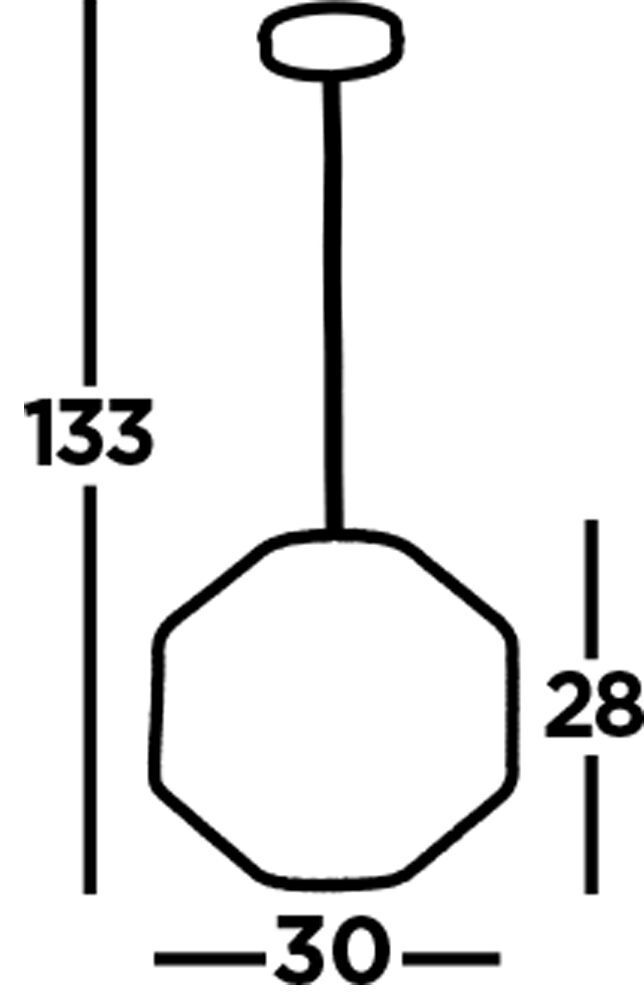 Suspension corde Noir E27 Ø 30 cm H : max. 1,5 m Moderne