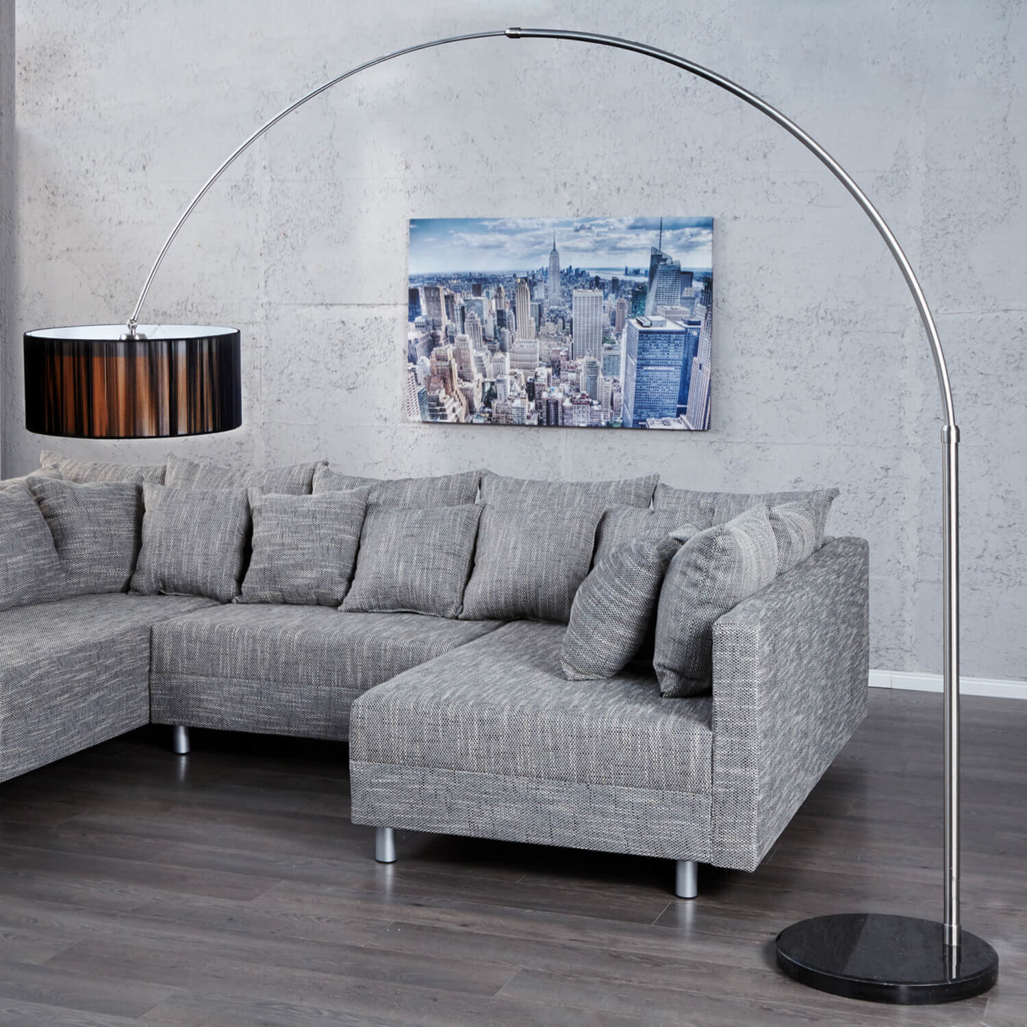 Lampadaire 200cm rétro Salon Lumière noire