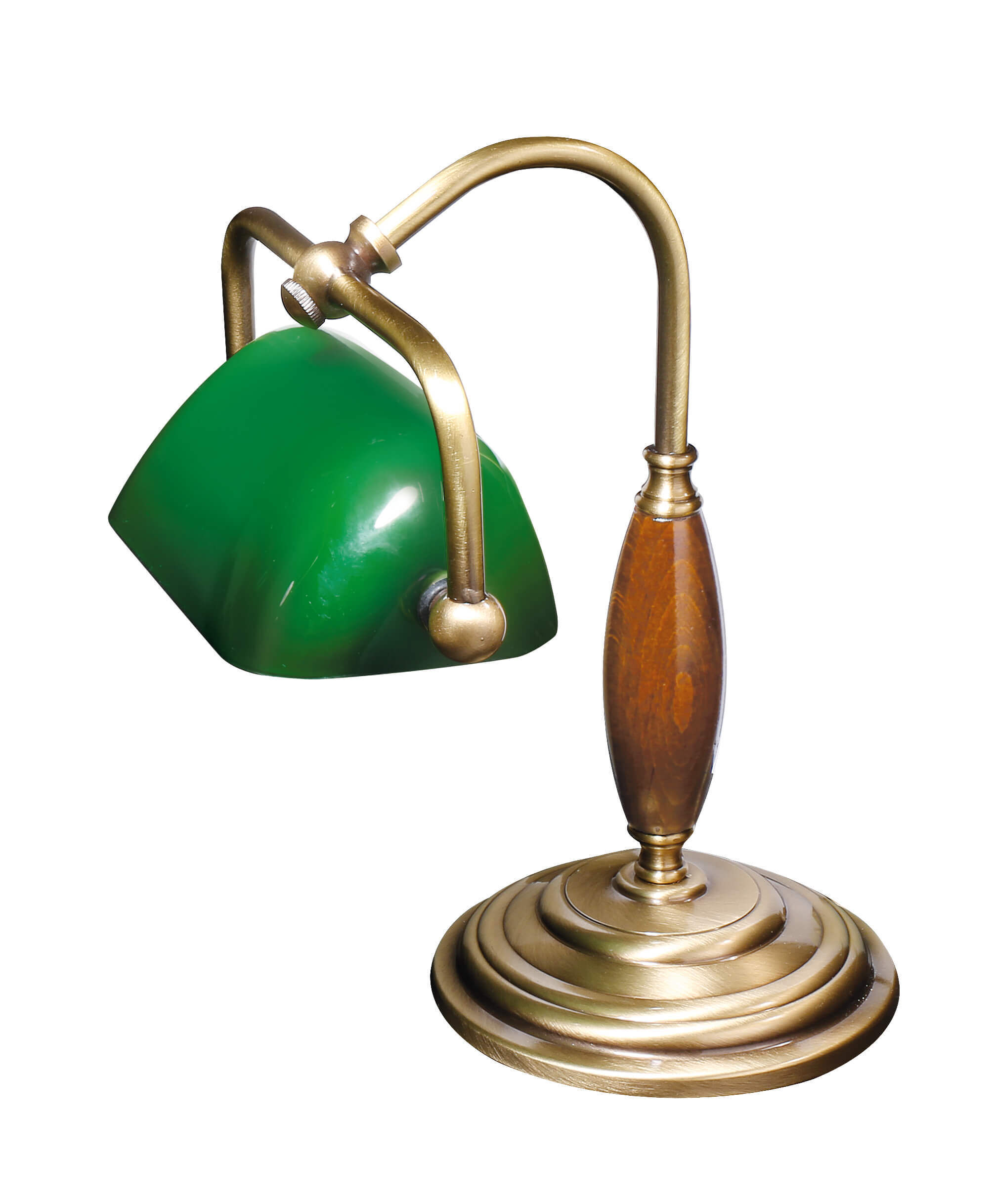 gblm1201pobs-tischleuchte-vintage-bronze-hell-gruen Schreibtischlampe, Tischlampe, Grün, Metall, Holzgriff