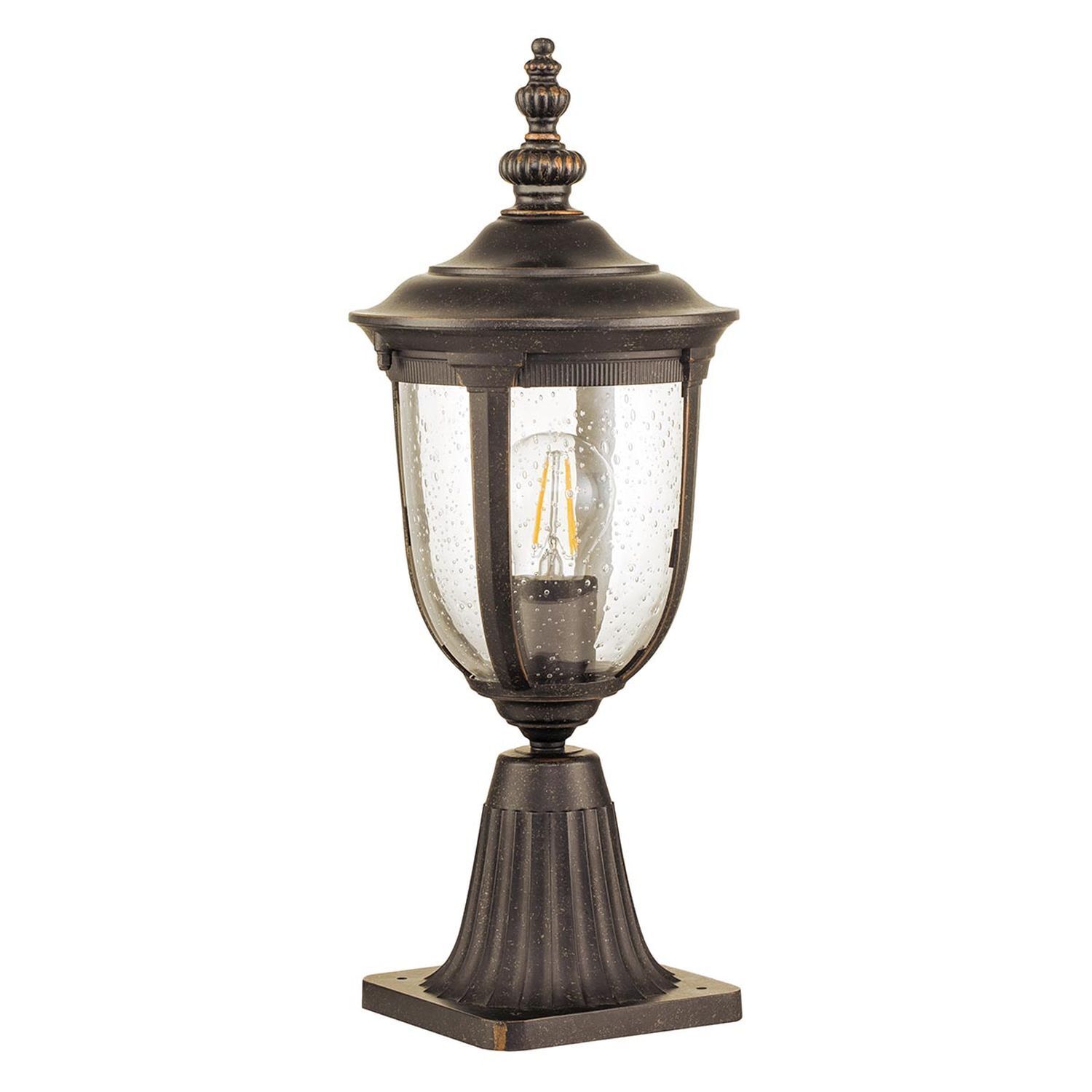 Lampe de socle jardin IP44 46,6 cm de haut Rustique en bronze