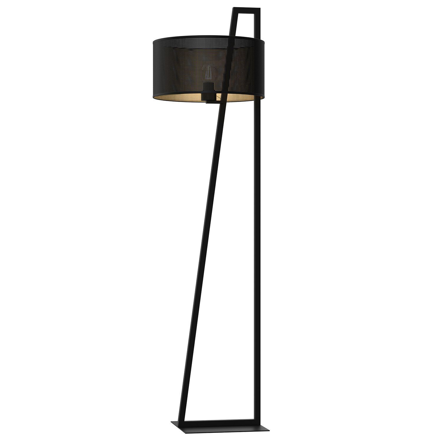 Lampadaire noir métal 150 cm bas E27 Moderne