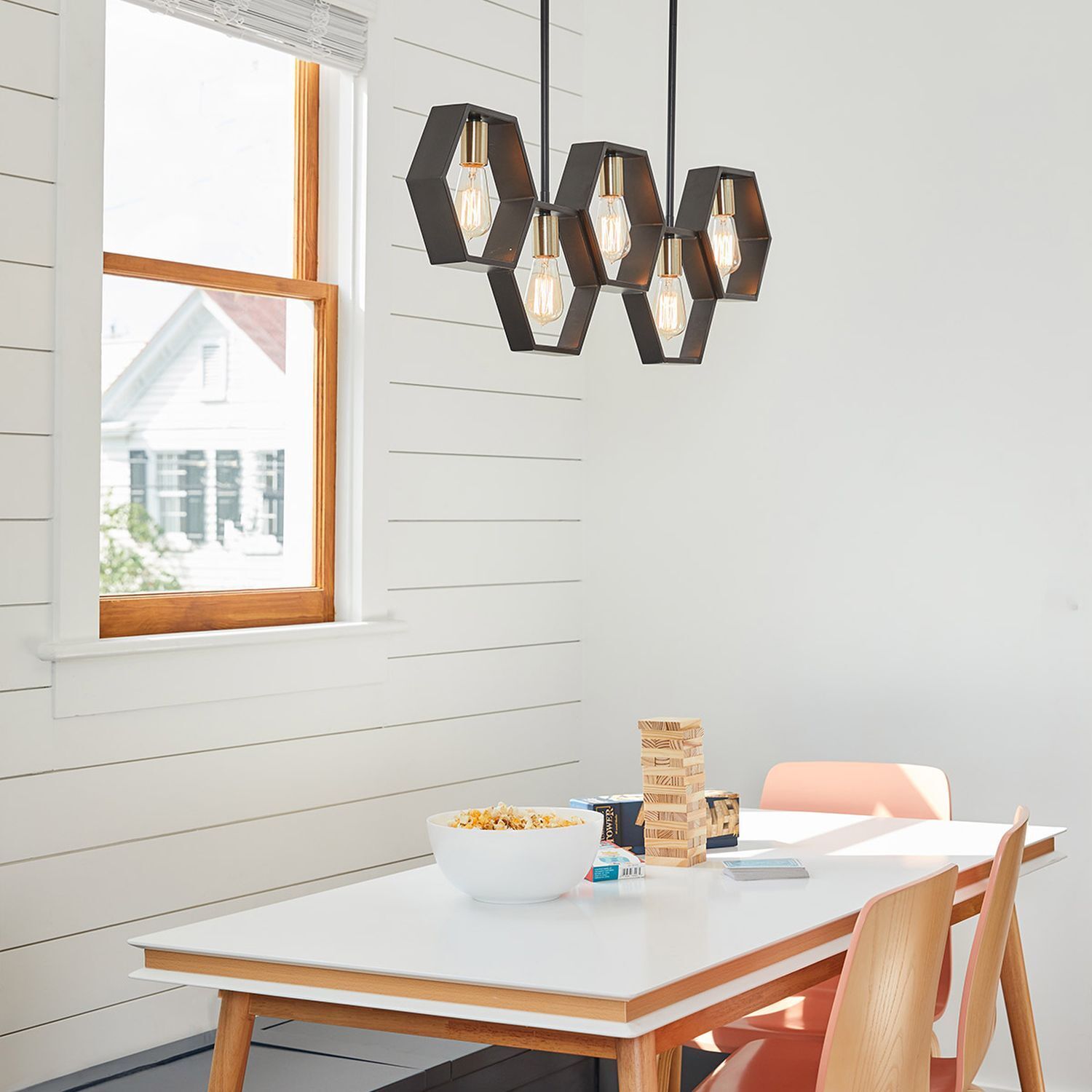 Suspension en métal L : 101,6 cm réglable en hauteur Noir Or