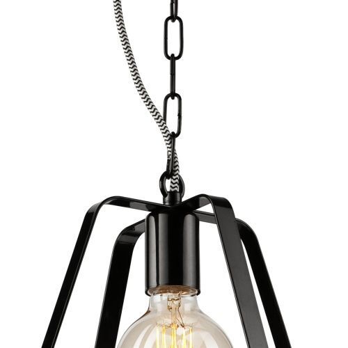 Noir Lampe suspendue Métal Design Table à manger