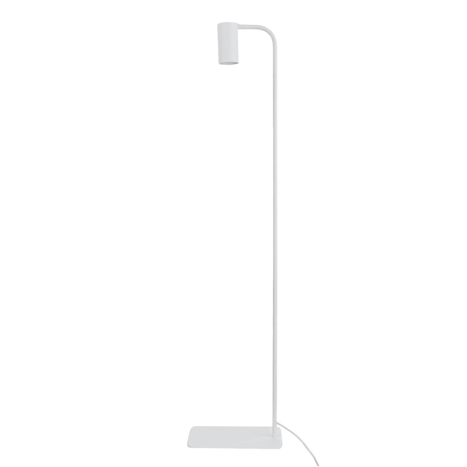 Petit lampadaire 120 cm abat-jour réglable blanc GU10