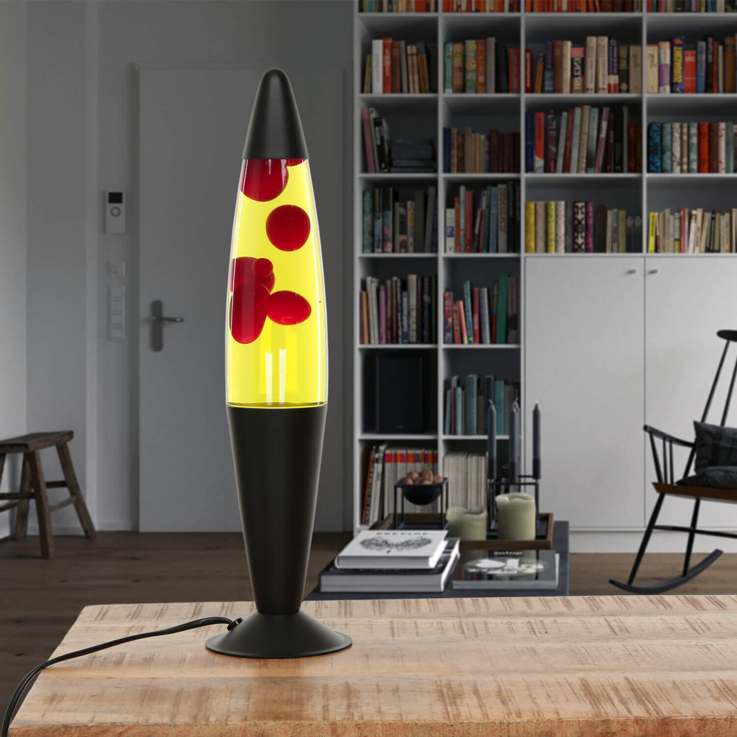 Lampe à Lave Rétro Rouge Jaune Lumière d'ambiance JENNY