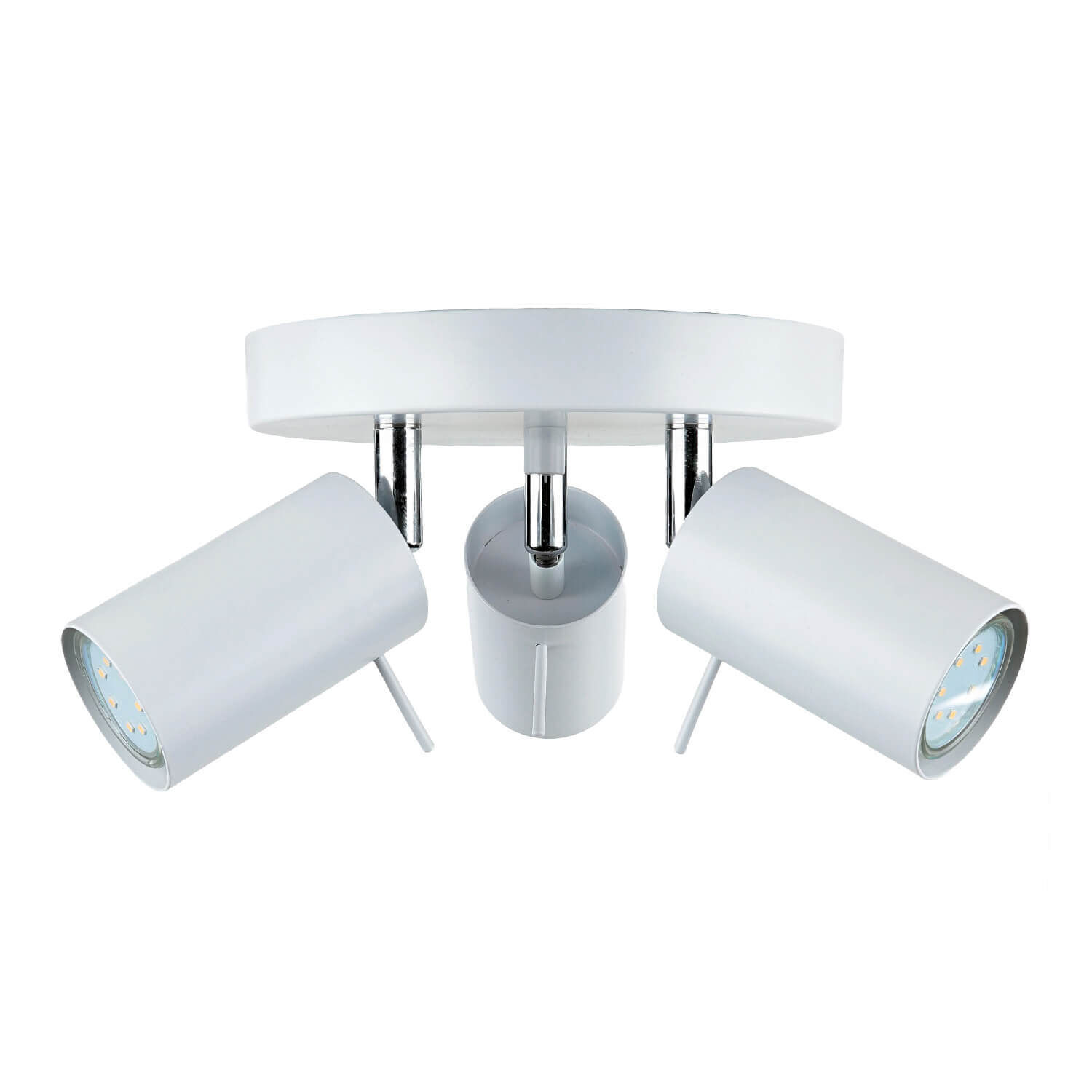 Deckenlampe 3-flammig Weiß Ø 20 cm Metall verstellbar Beleuchtung, Deckenleuchte