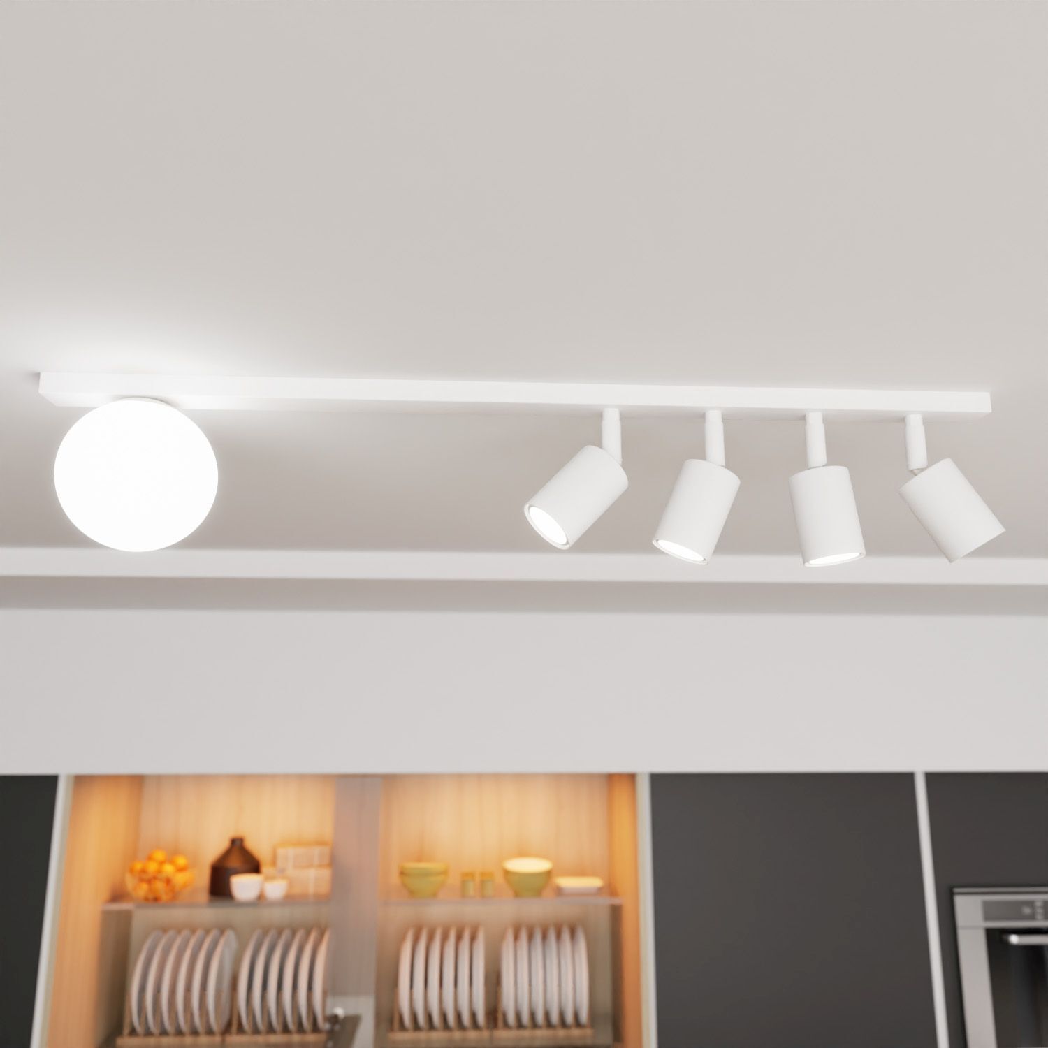deckenleuchte, spotlights, pendelleuchte, weiß, modern