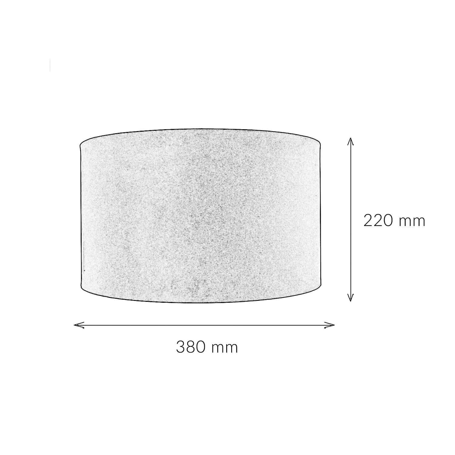 Abat-jour velours taupe argent D : 38 cm pour lampe à suspendre Zylinder