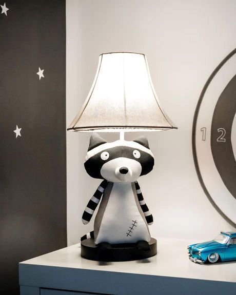 Lampe de table raton laveur 47 cm chambre d'enfant salon