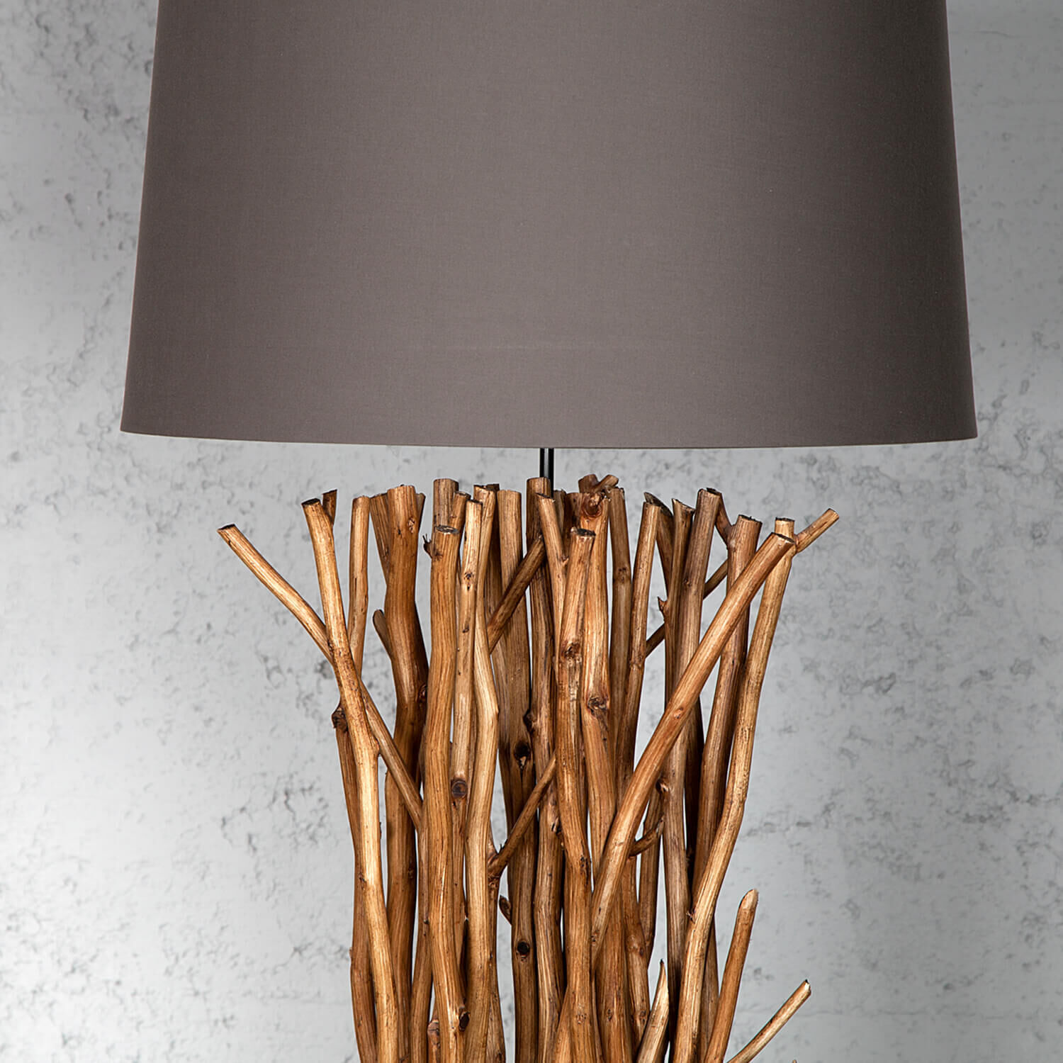 Impressionnante lampe sur pied Moderne 175cm Bois flotté