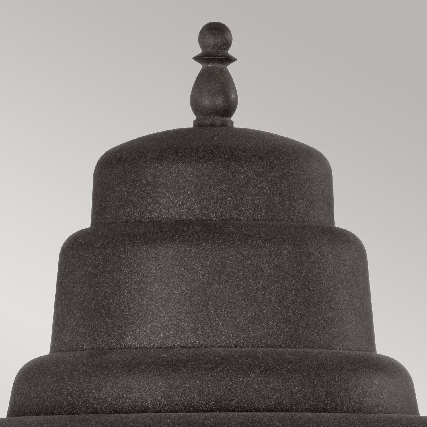 Sockelleuchte außen E27 IP44 55,4 cm hoch Vintage Design Deko-Glocke, Stoffglocke, Kegelform, Dachboden-Design, Schwarzgrau