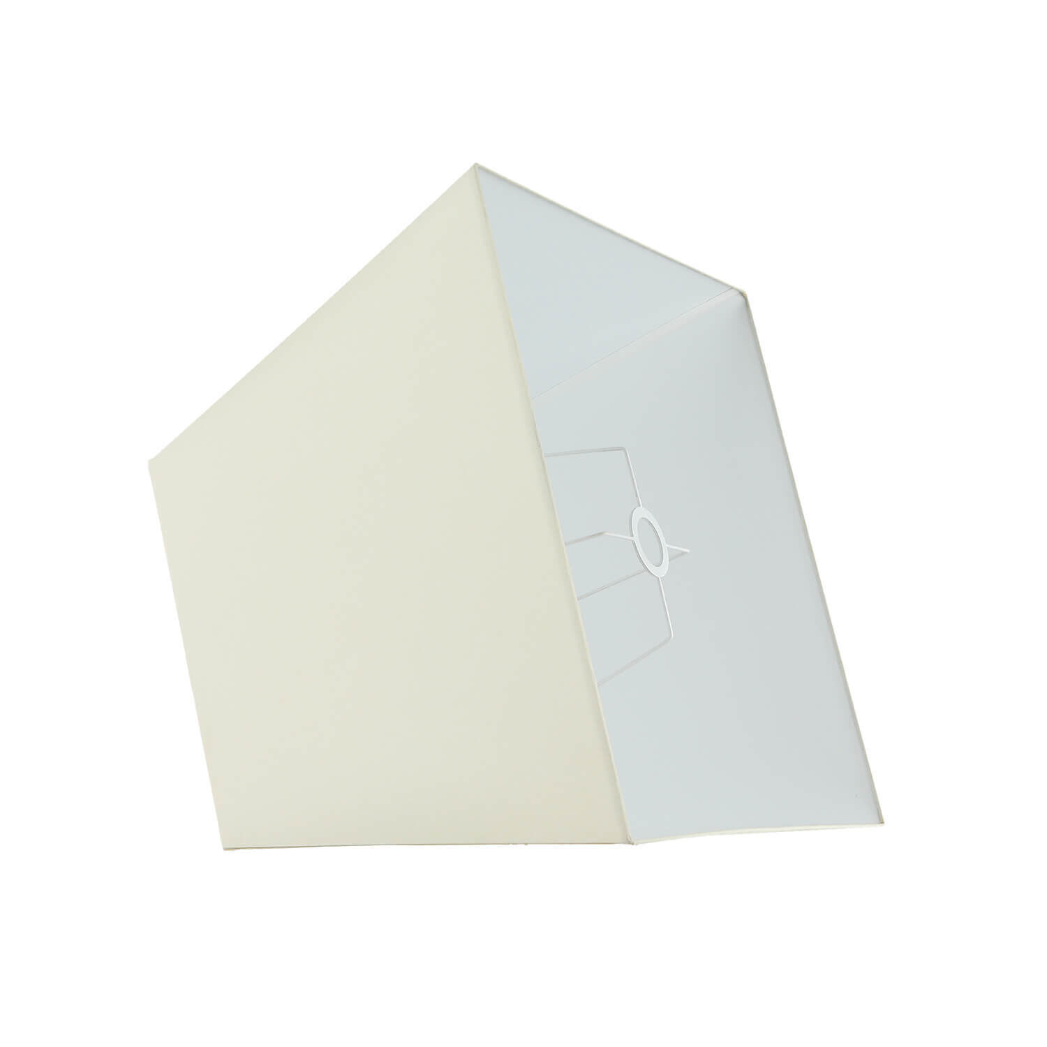 Tissu Abat-jour carré Pyramide Beige pour lampadaire