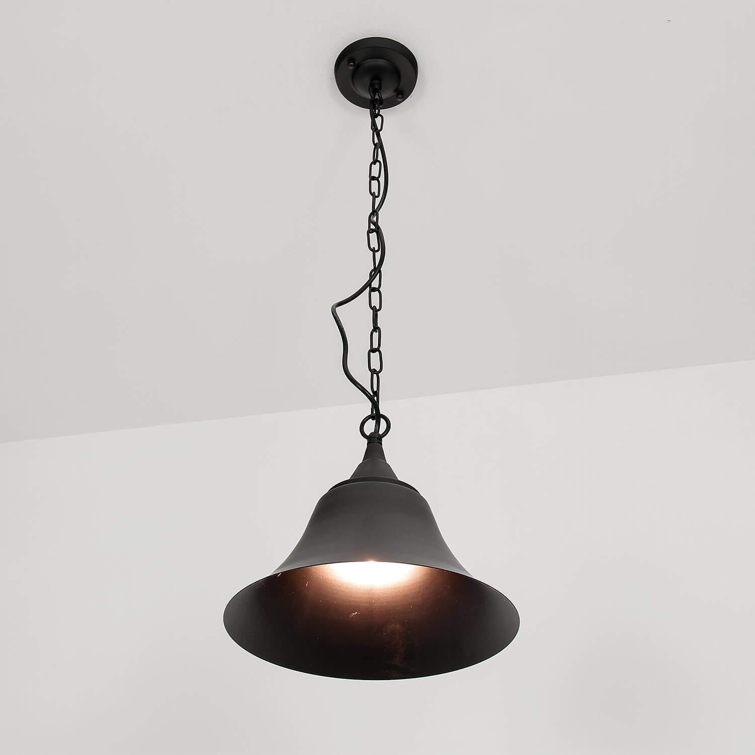 Lampe à suspendre Noir Vintage Ø 30 cm Métal E27 Lampe, Leuchte, Deckenleuchte, Kronleuchter