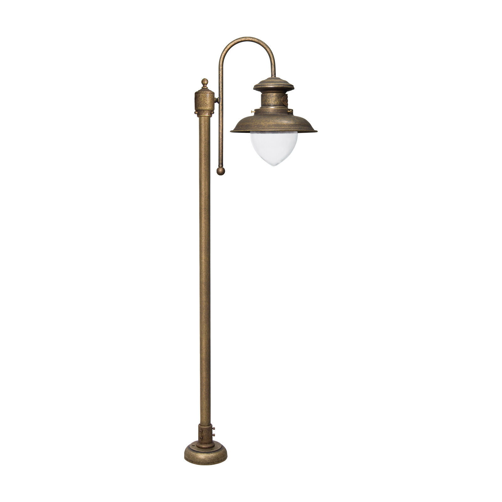 Lampe d'allée en bronze antique mat IP44 E27 150 cm laiton