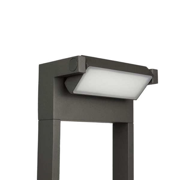 Outdoor light, LED fixture, Wall mount, Dark gray, Rectangular panel