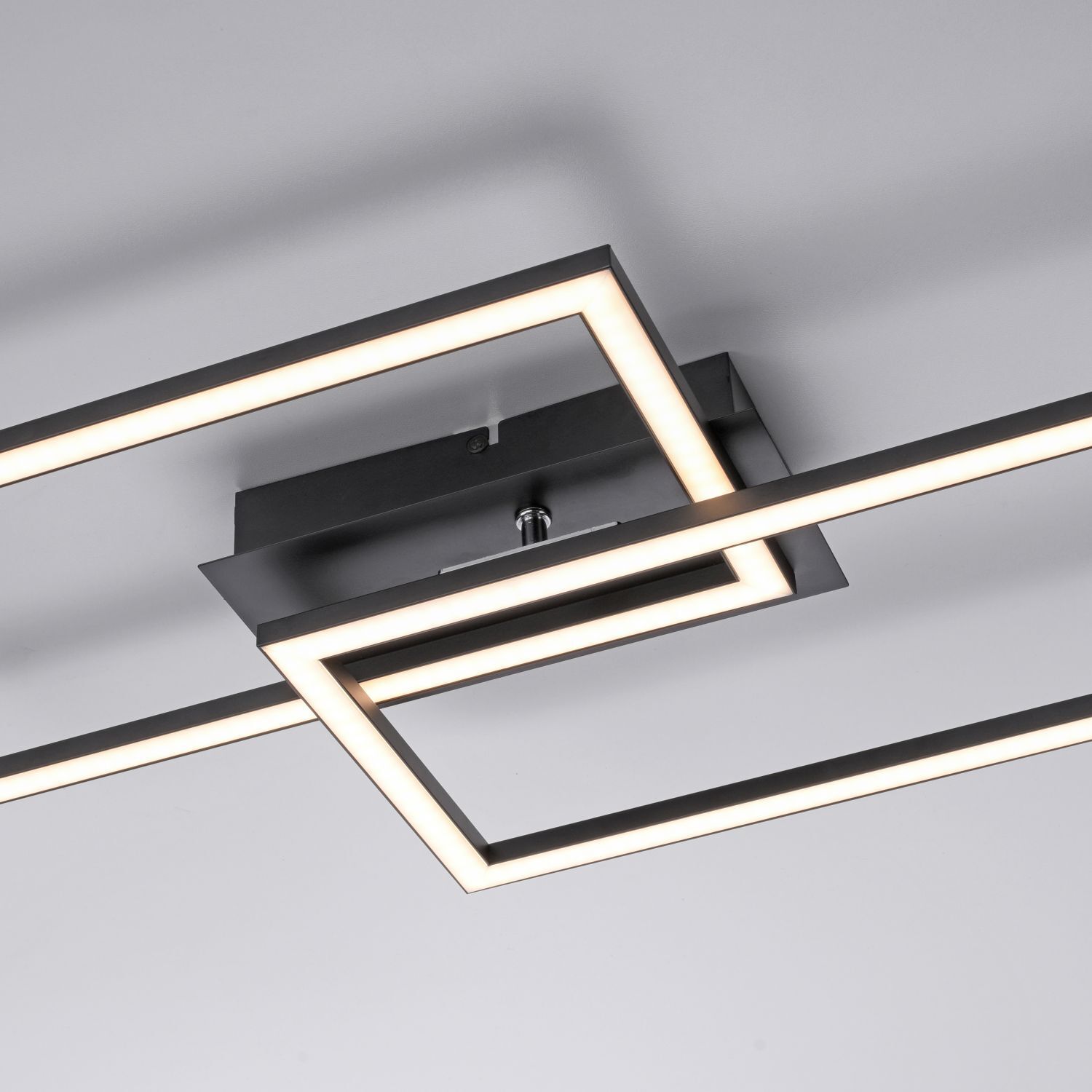 Plafonnier LED à intensité variable noir 4200 lm 3000 K 36 W