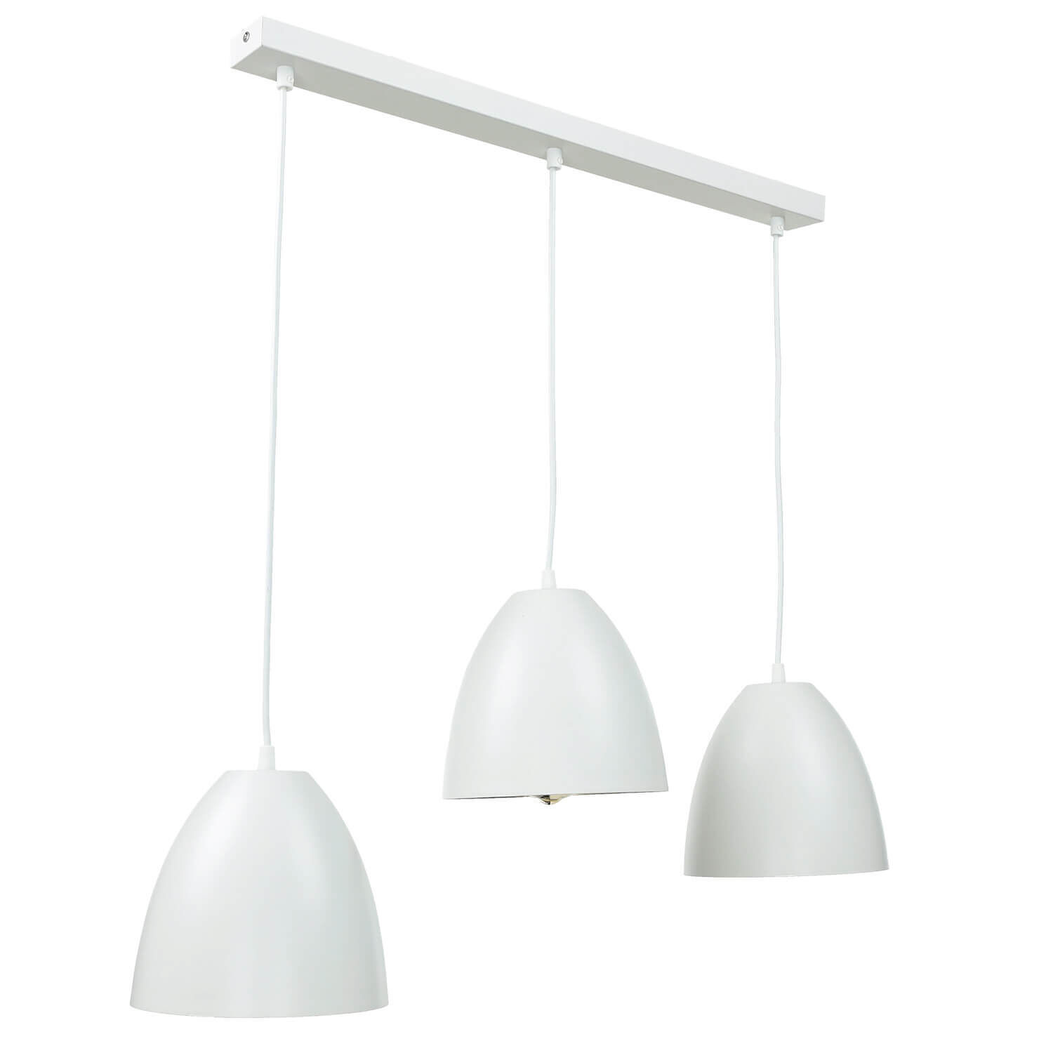 Suspension 3 flammes orientable blanc or E27