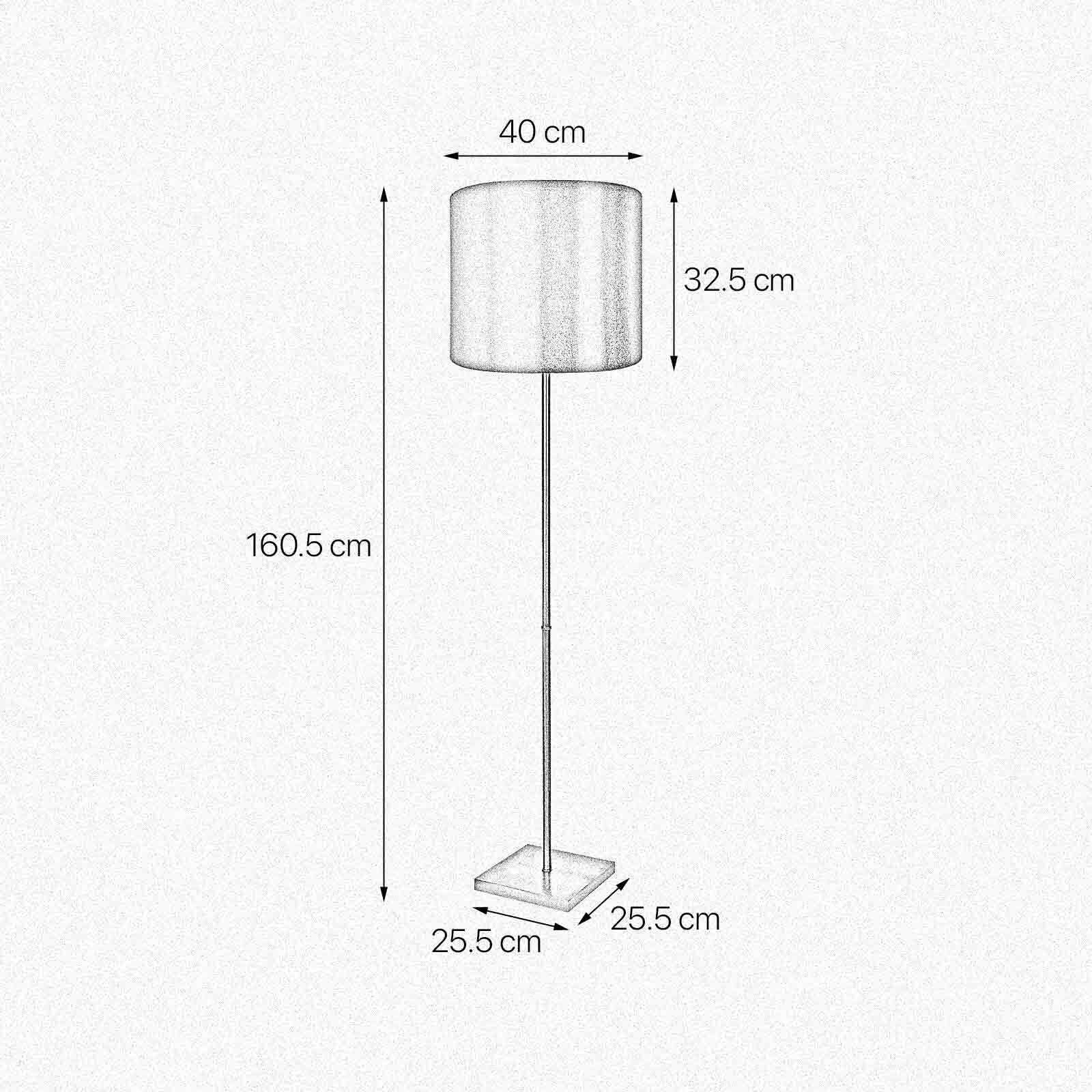 Lampadaire en bronze clair brun E27 160,5 cm laiton tissu Lampe, Lampenschirm