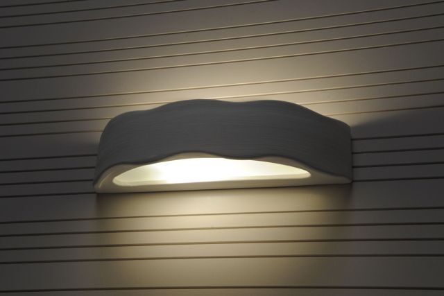 Keramik Wandleuchte Weiß bemalbar Up Down Deckenleuchte