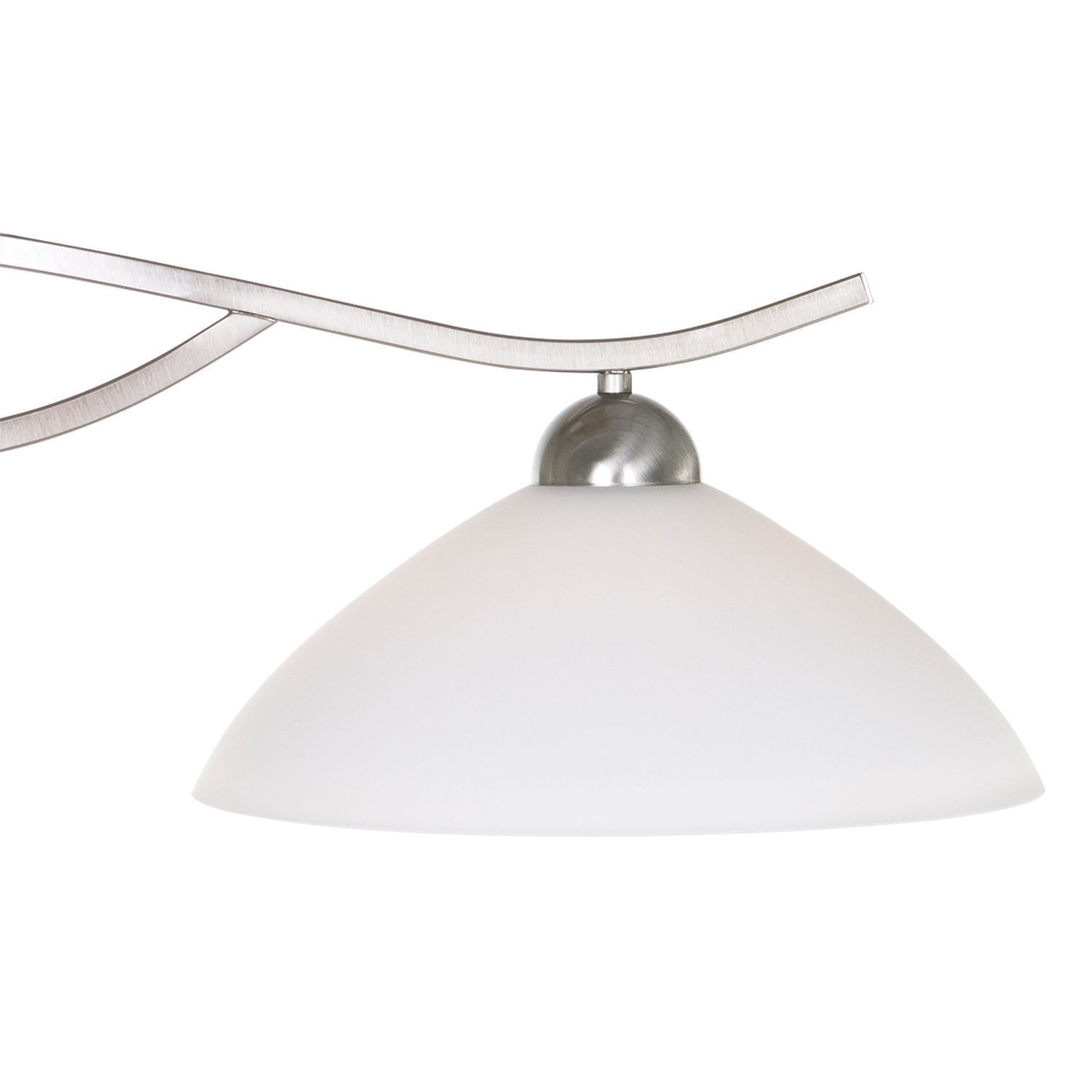 Plafonnier confortable métal verre en acier blanc 82 cm